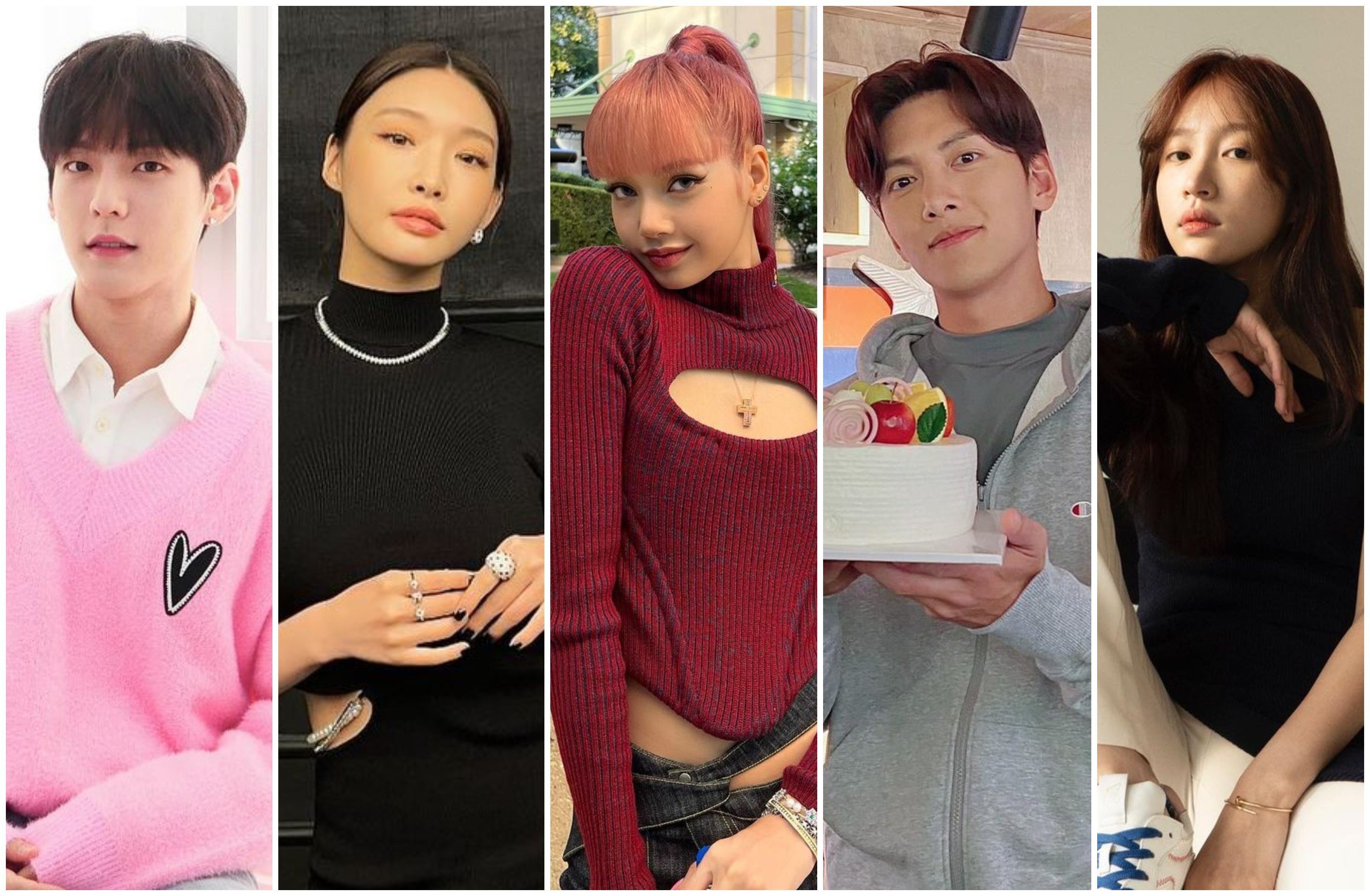 No one escapes Covid-19 it seems, not even our favourite K-celebs. Photos: @hutazone/Instagram, @chungha_official/Instagram, @lalalalisa_m/Instagram, @jichangwook/Instagram, @ahnhanihh/Instagram