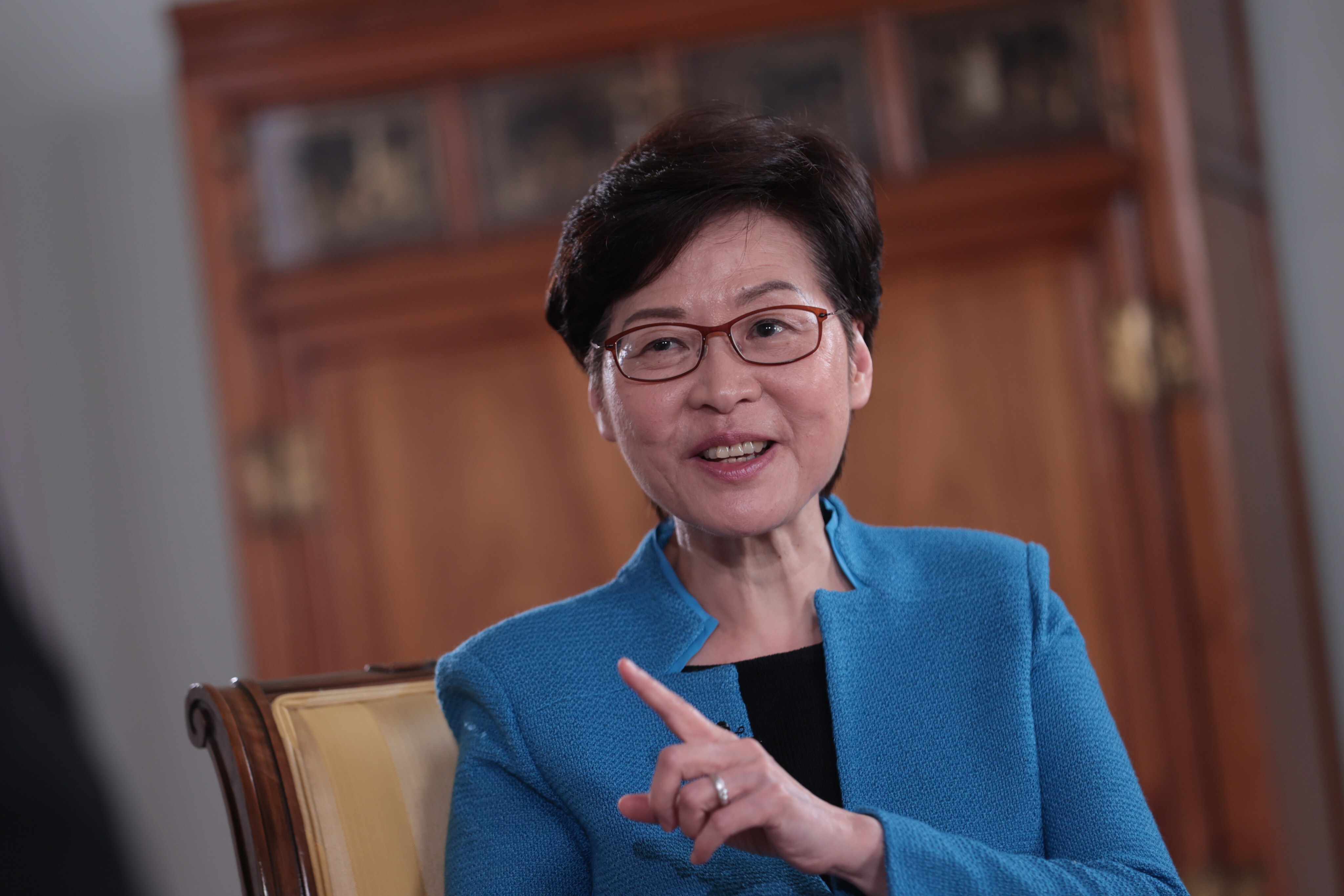 Chief Executive Carrie Lam at Government House in Central. Photo: Sam Tsang