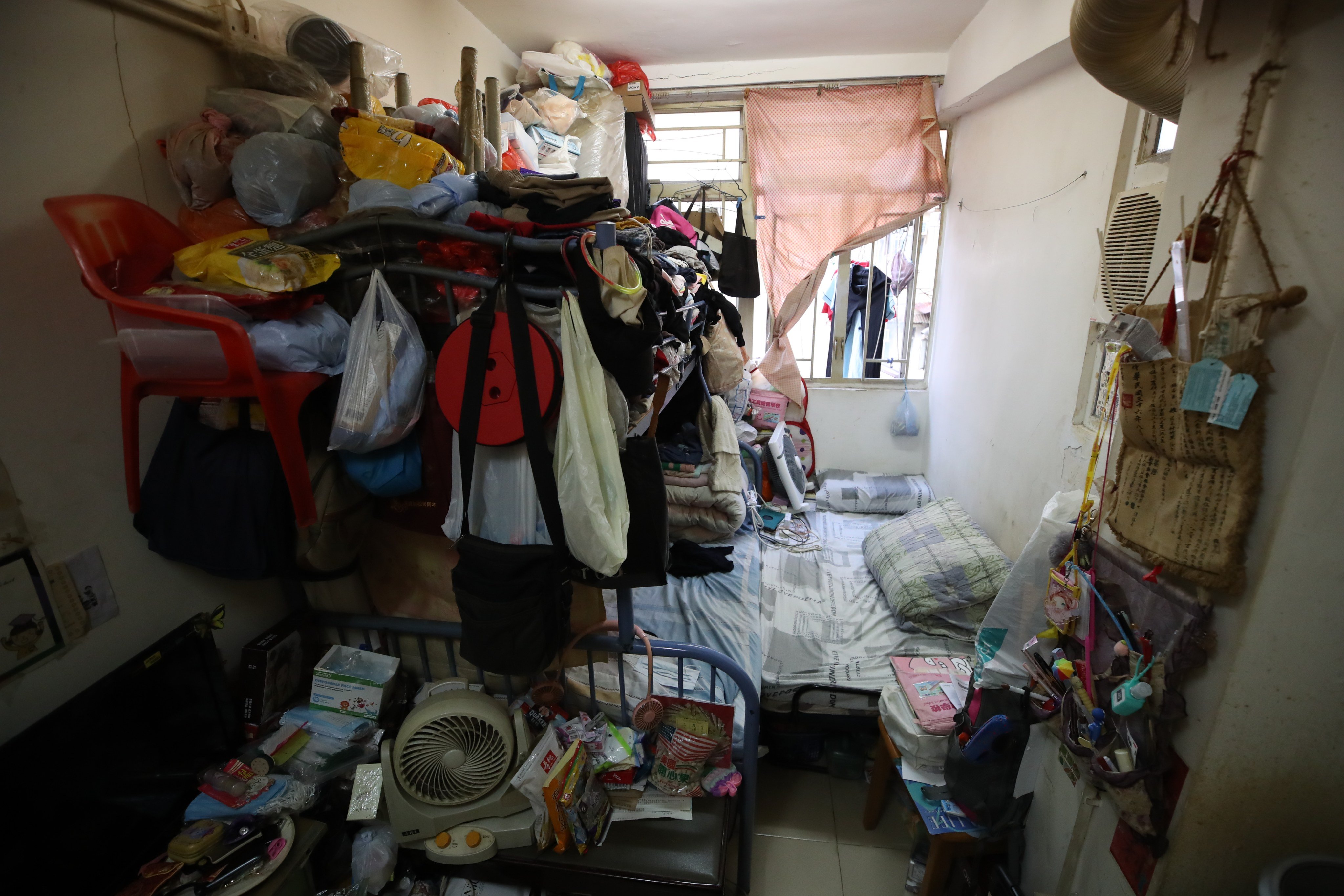 A subdivided flat in Sham Shui Po on November 9. Currently, many tenants of such units live in unsafe, substandard or unhygienic conditions. Photo: Edmond So