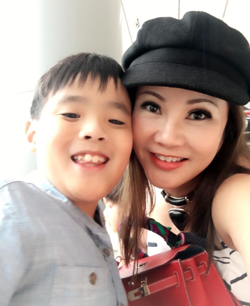 Singaporean Doreen Kho with her son Evan Low, who took his own life aged 11. Photo: Handout