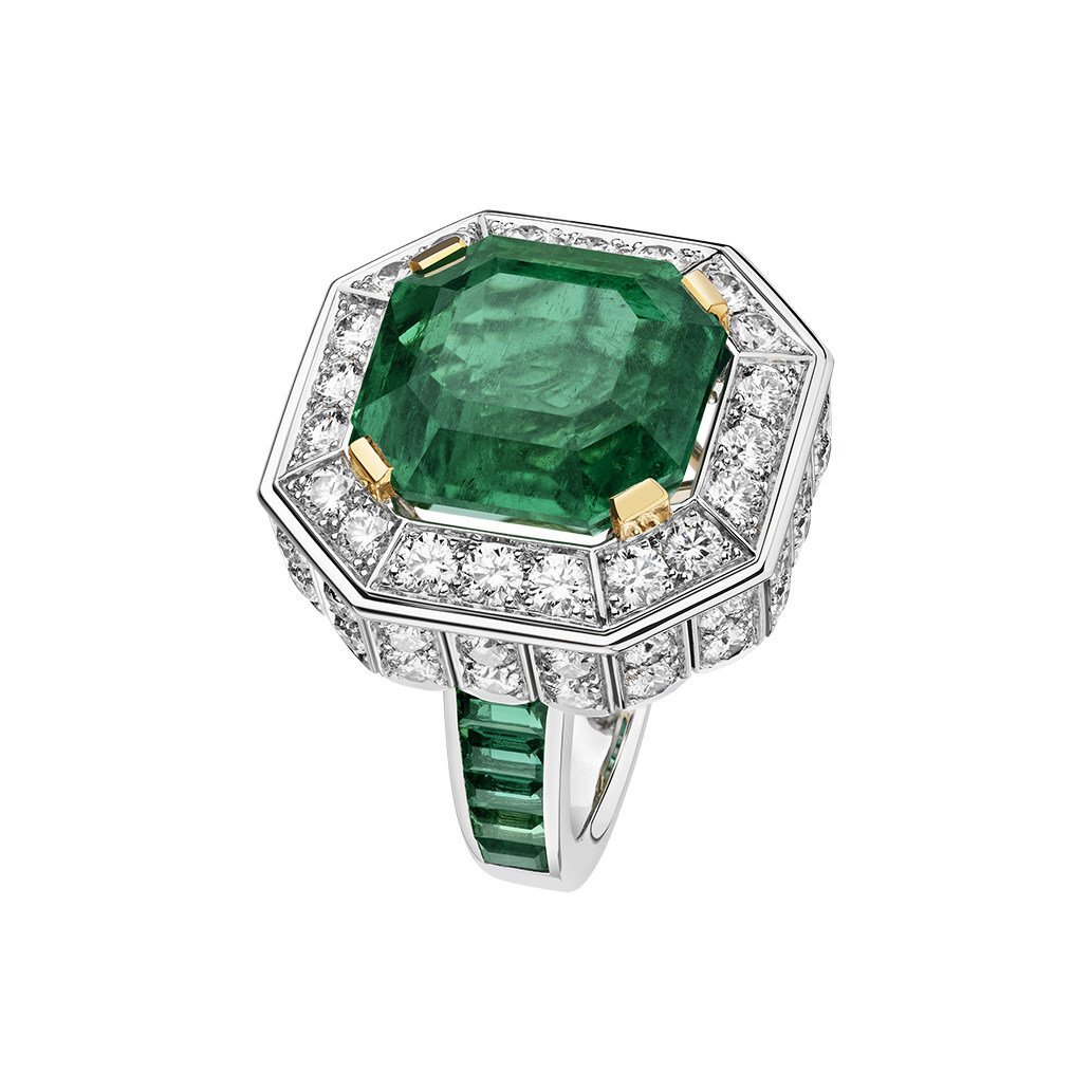 The Constellation of Leo emerald ring is set with a 10.23-carat asscher-cut emerald. Photos: Chanel