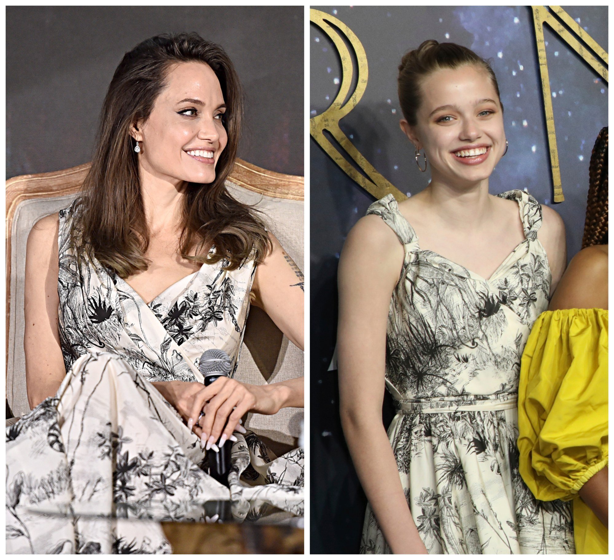 Like mother, like daughter: Shiloh Jolie-Pitt recently wore mother Angelina Jolie’s Dior dress for the London premiere of Eternals. Photo: Getty