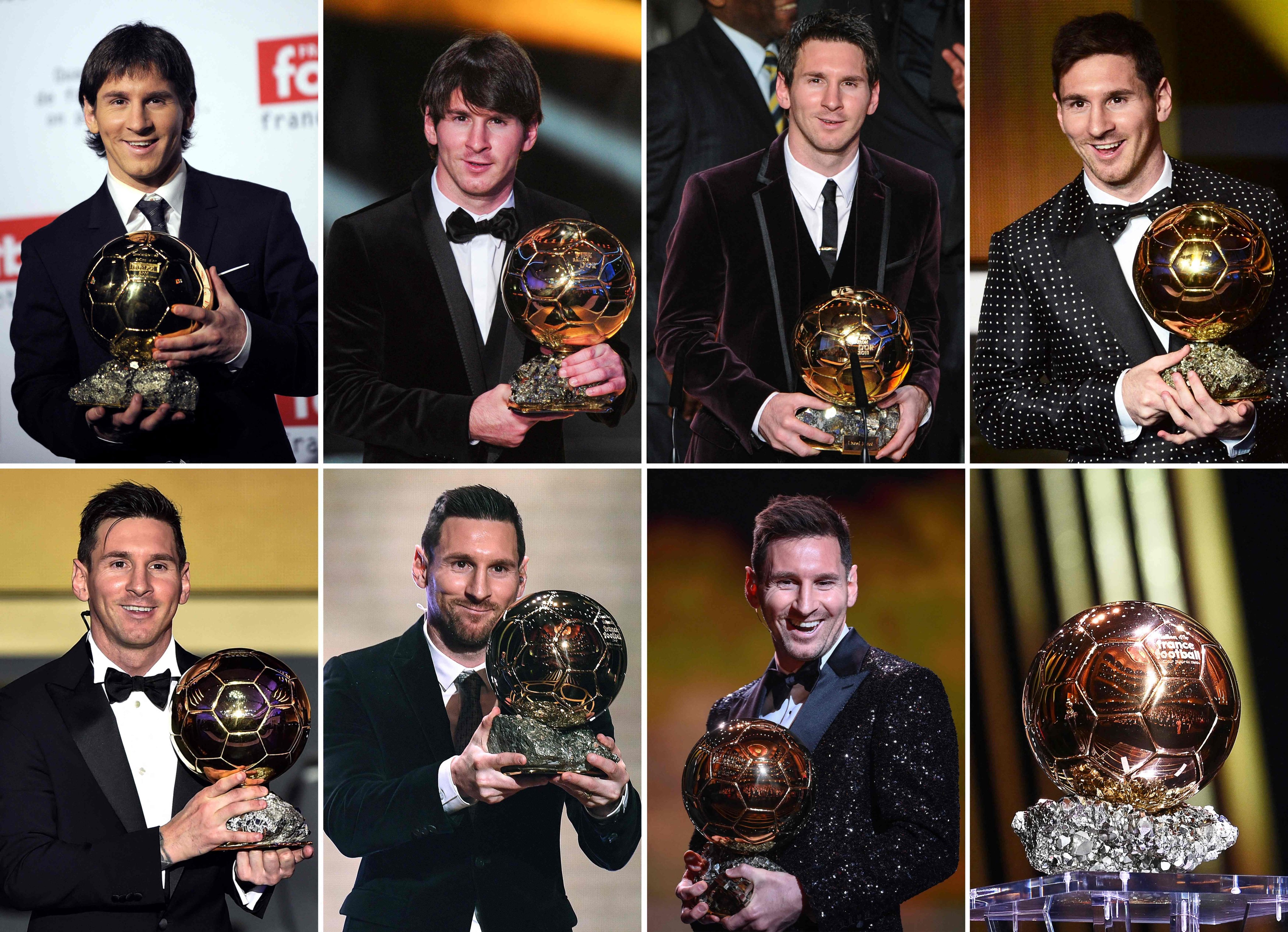 Lionel Messi won the men’s Ballon d’Or award for a record-extending seventh time in Paris. Photo: AFP