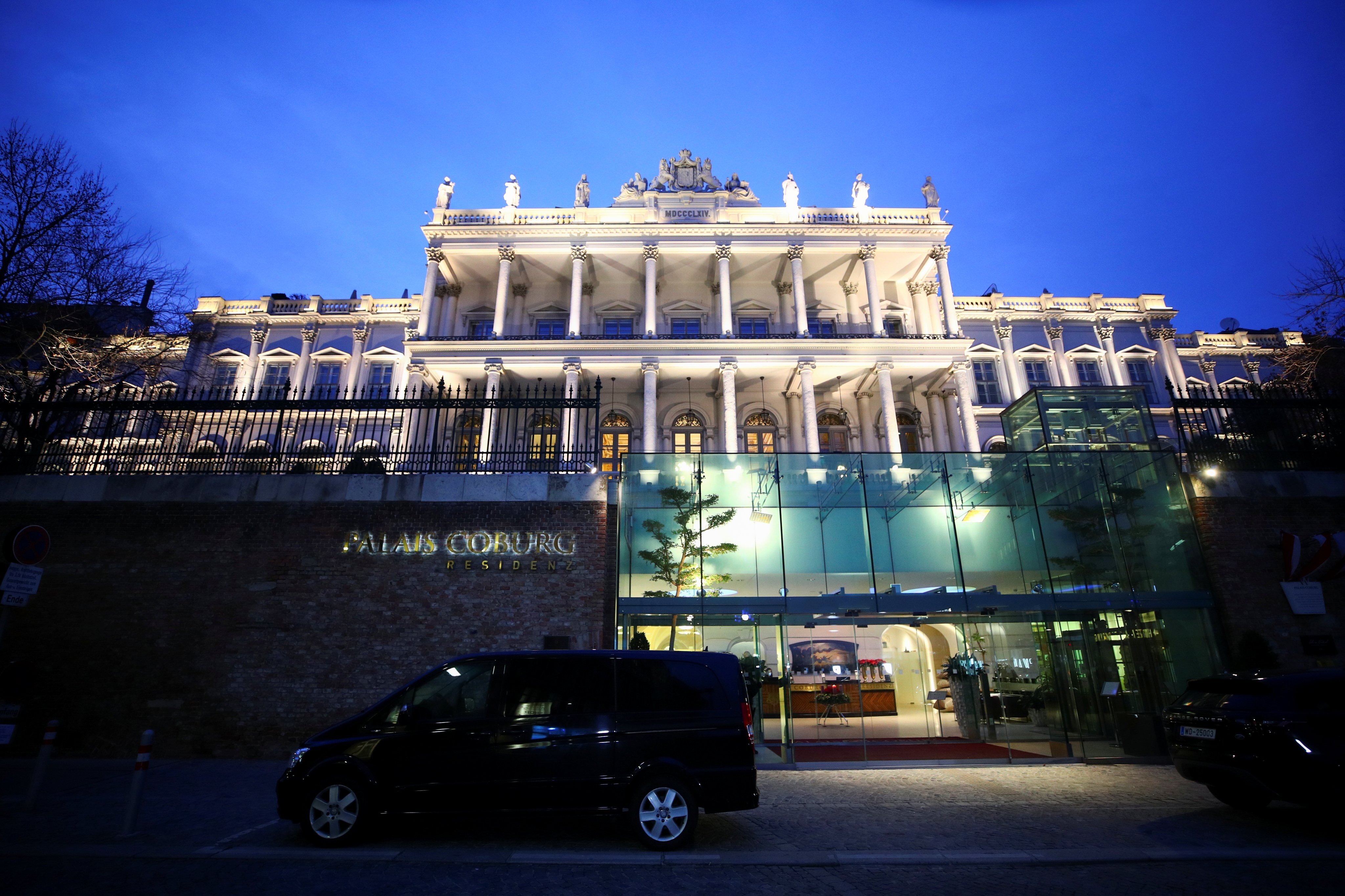A general view of Palais Coburg, the site of a meeting of the Iran nuclear talks in Vienna, Austria on Monday. Photo: Reuters