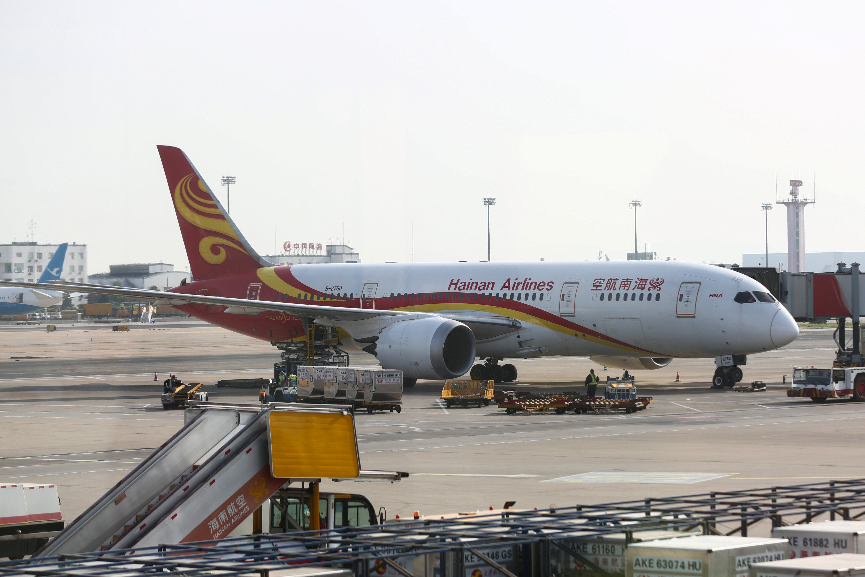 A Hainan Airlines aircraft on the tarmac at the Beijing airport on May 13, 2018. Photo: Reuters