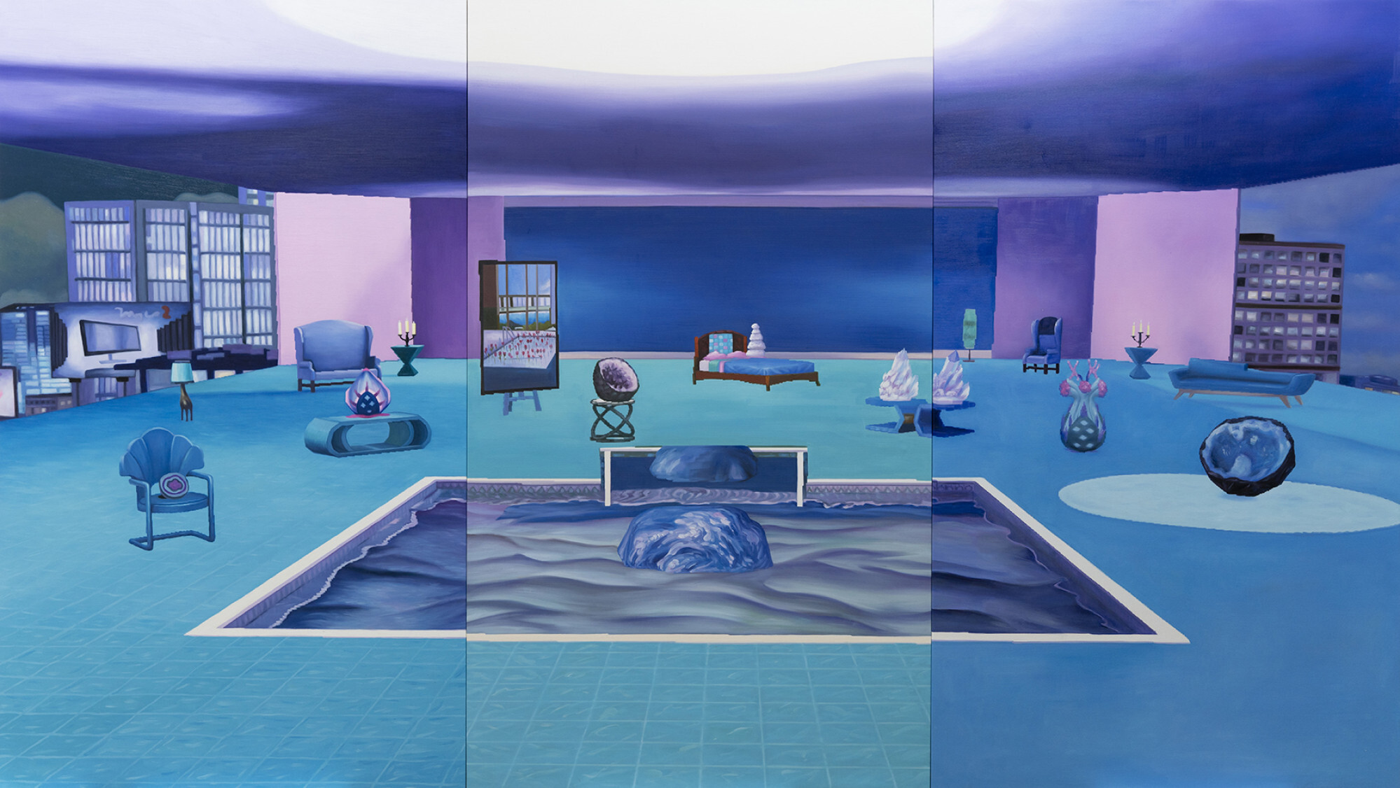 Feng Shui Painting, Water 1 (2021) by Mak Ying-tung 2. Photo: Courtesy of the artist and de Sarthe