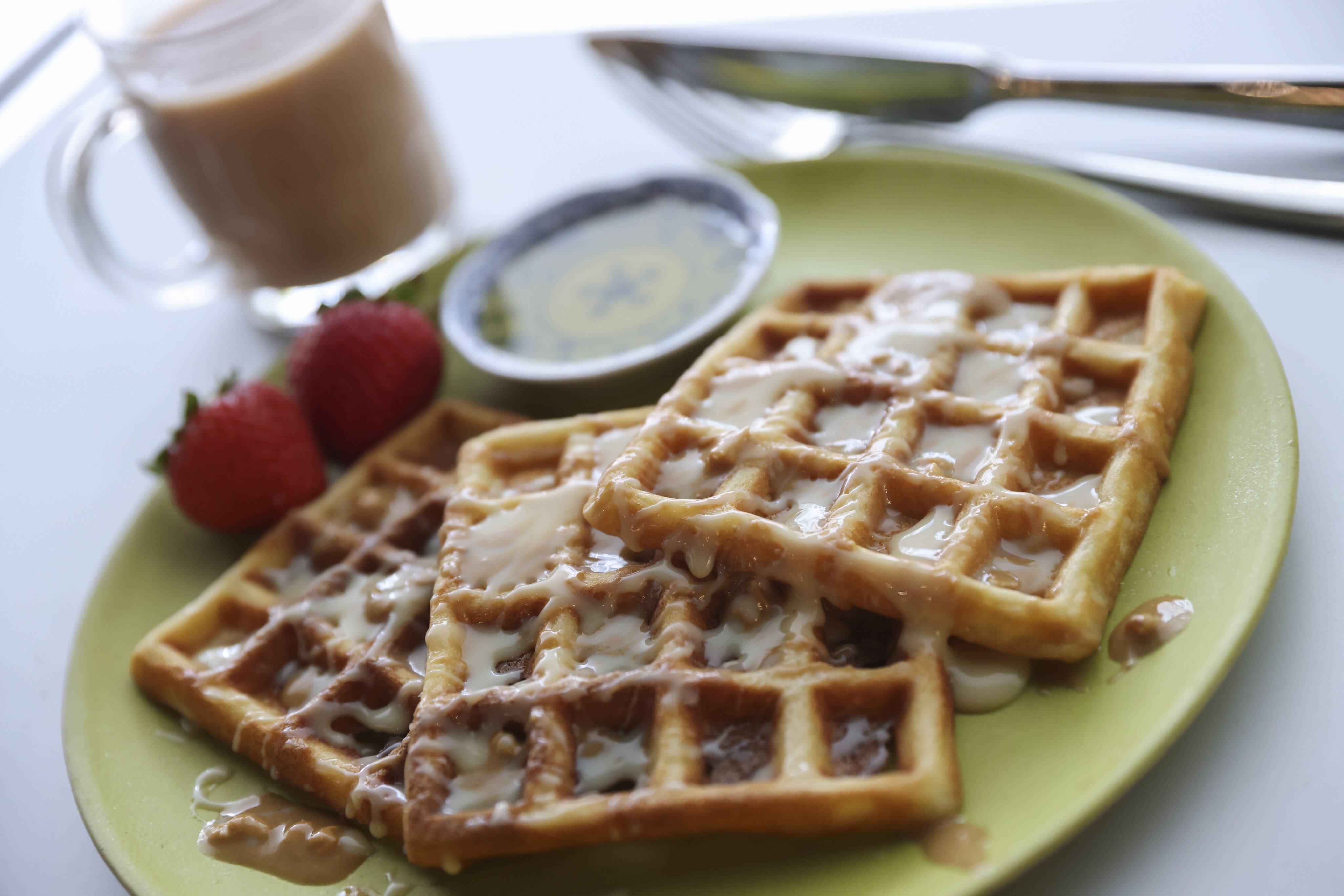 Hong Kong-style waffles. We offer two recipes for this street food favourite, one quick, one overnight. Photo: May Tse