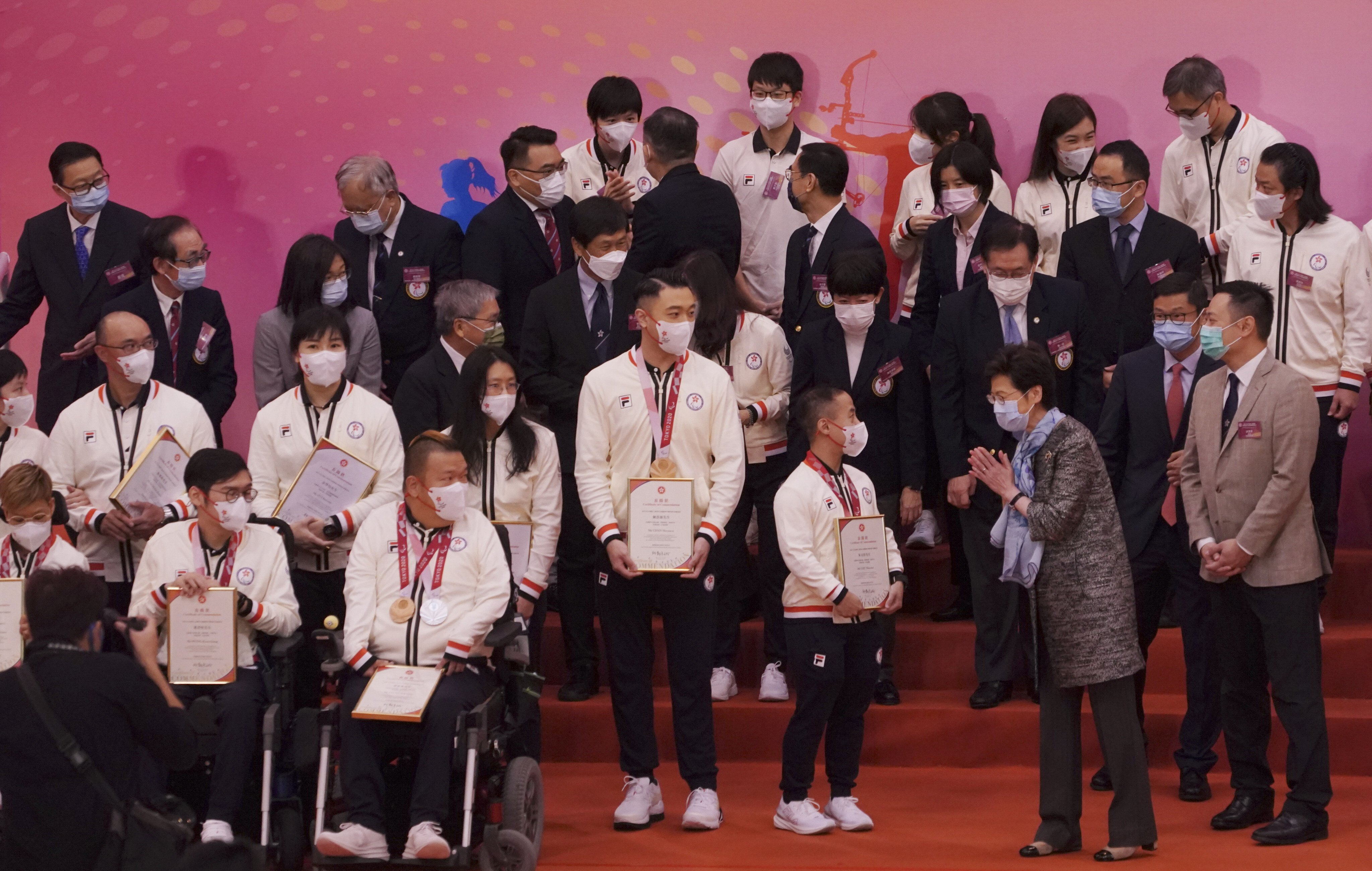 The welcome-home ceremony for Hong Kong’s Paralympic delegation in Ma On Shan Sports Centre on October 18. Beyond the fanfare, Hong Kong must commit to advancing the rights and well-being of its disabled citizens. Photo: Felix Wong
