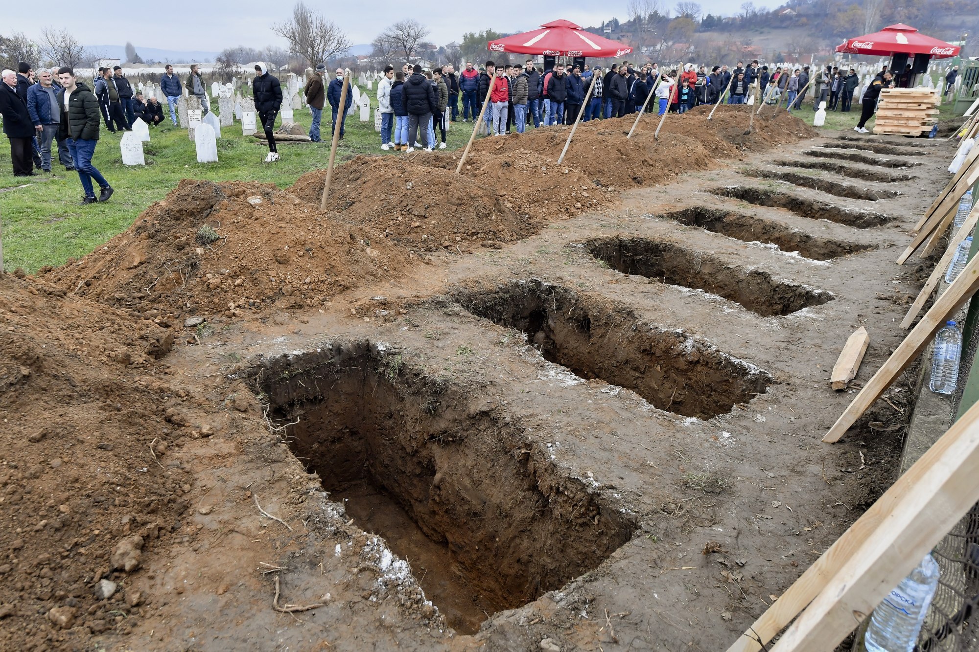 North Macedonia lays to rest 10 of the 45 people killed in Bulgaria bus
