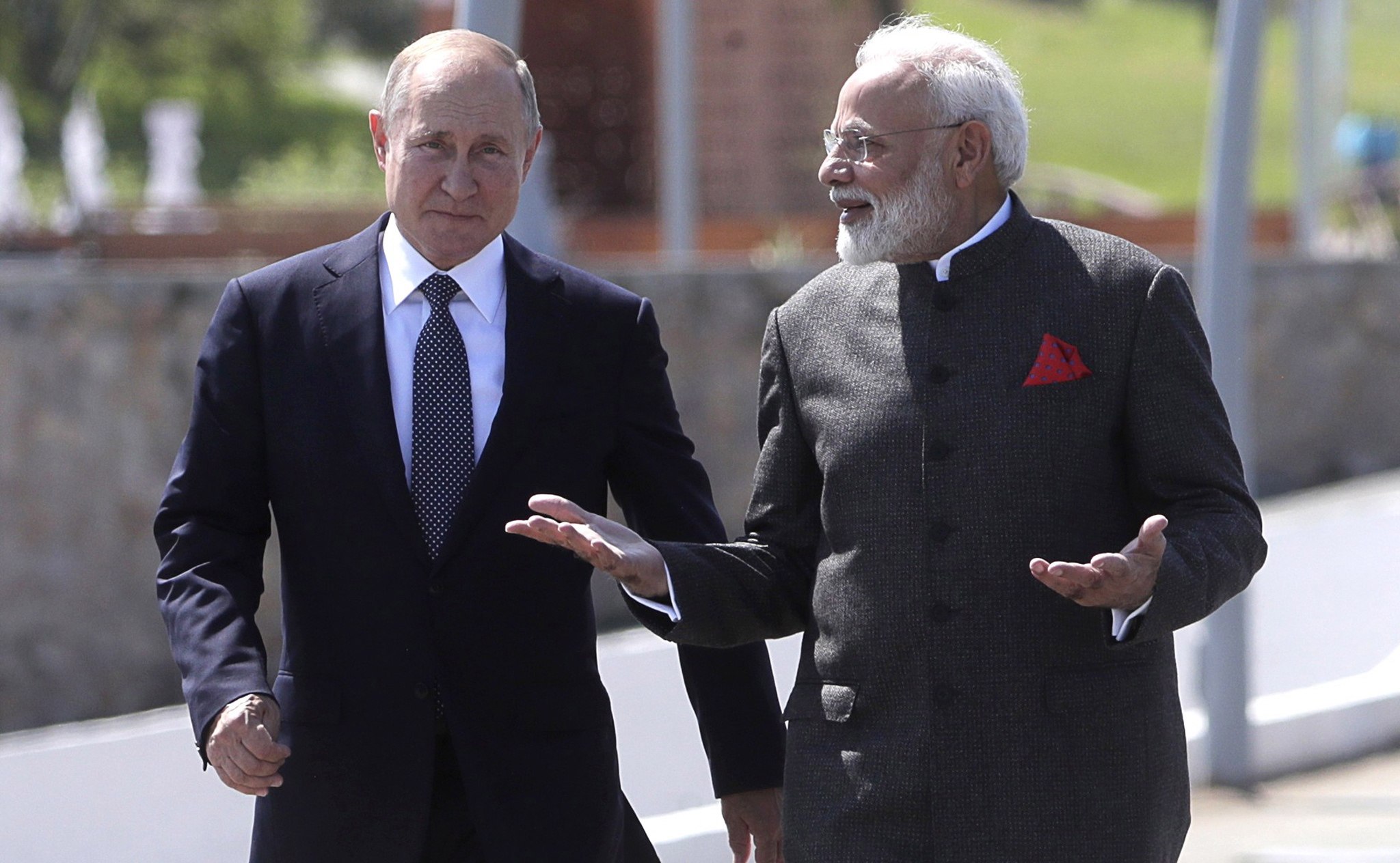 Russian President Vladimir Putin and Indian Prime Minister Narendra Modi in Vladivostok on September 4, 2019. Photo: EPA-EFE