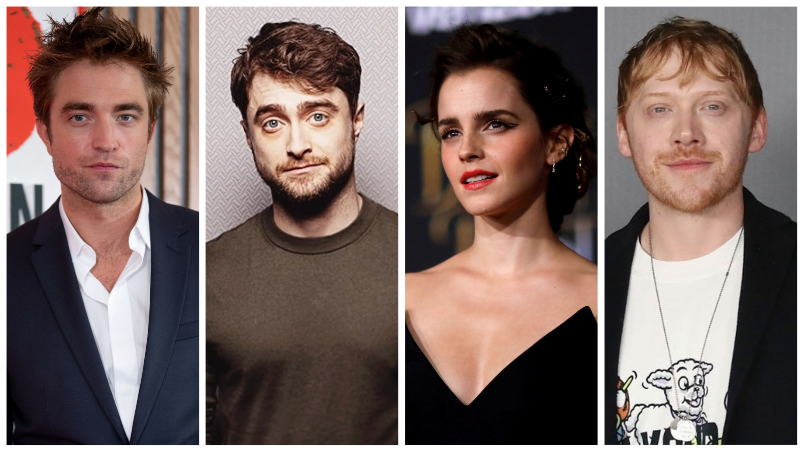 Between Robert Pattinson, Daniel Radcliffe, Emma Watson and Rupert Grint, who is the most successful Harry Potter alum? Photos: AFP, @cineasimetrico, @cultjer/Twitter; Reuters,