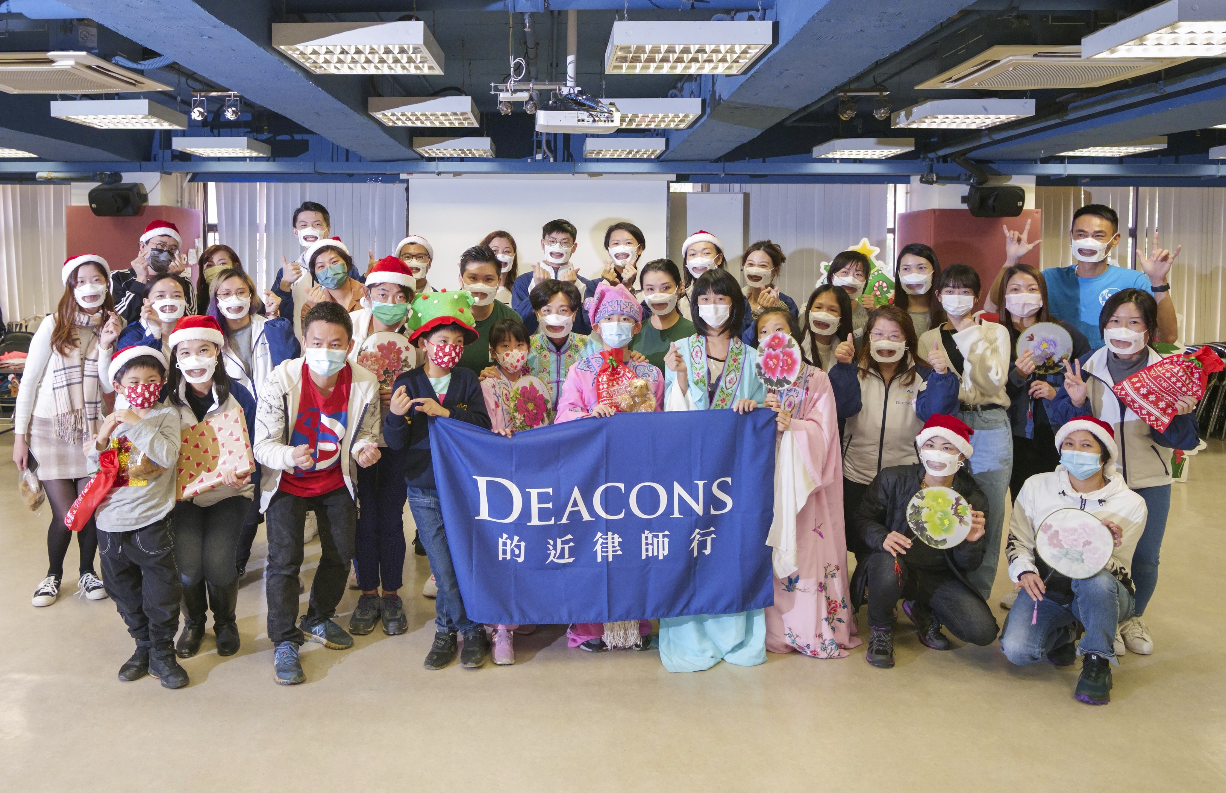 Participants and Deacons volunteers at the Cantonese opera workshop at St. James’ Settlement Wanchai Integrated Family Service Centre in Wan Chai. Photo: Handout