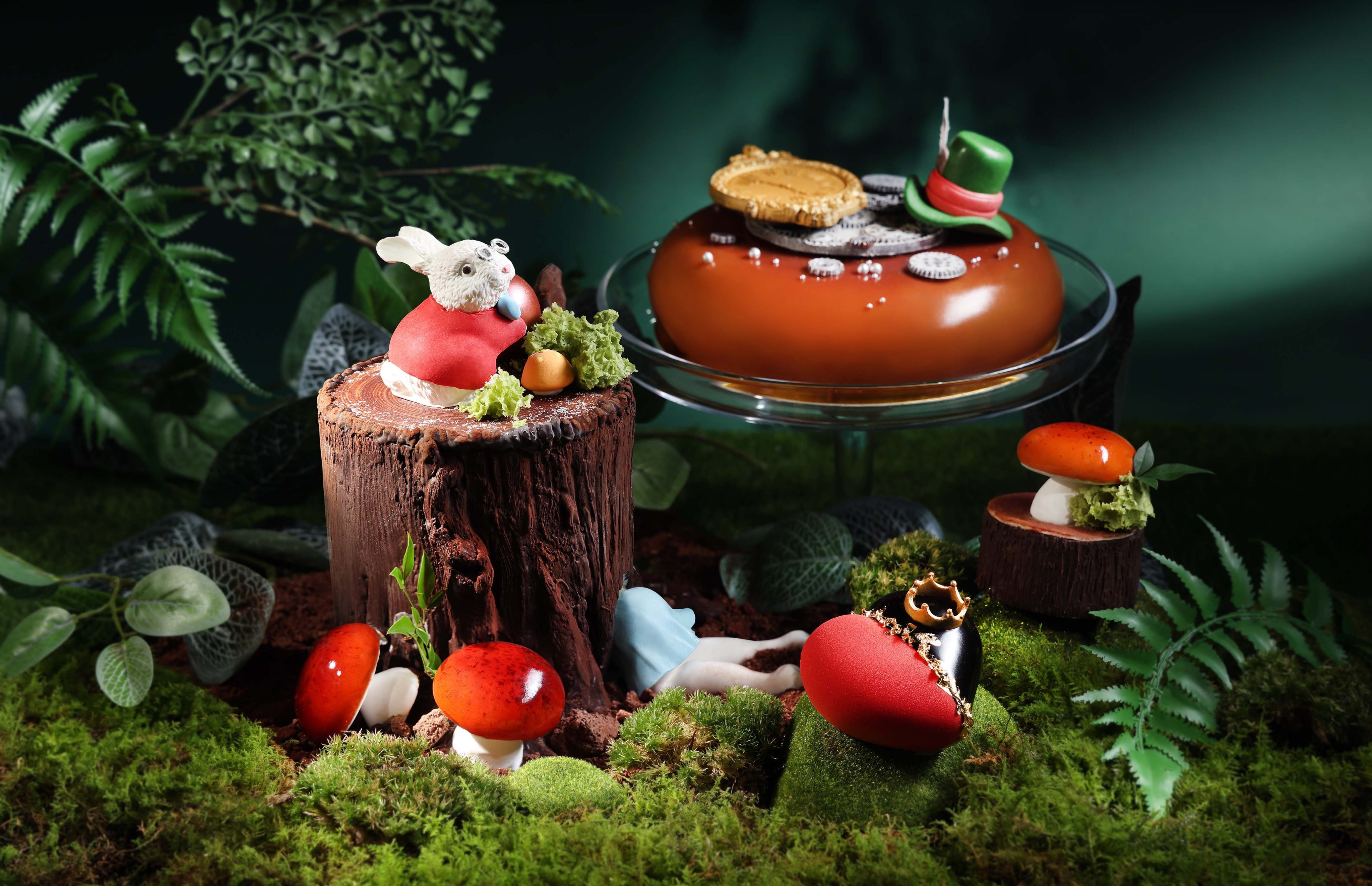 The Alice in Wonderland-themed pastry series at Royal Hotels Hong Kong’s Royal Delights. Photo: Royal Delights