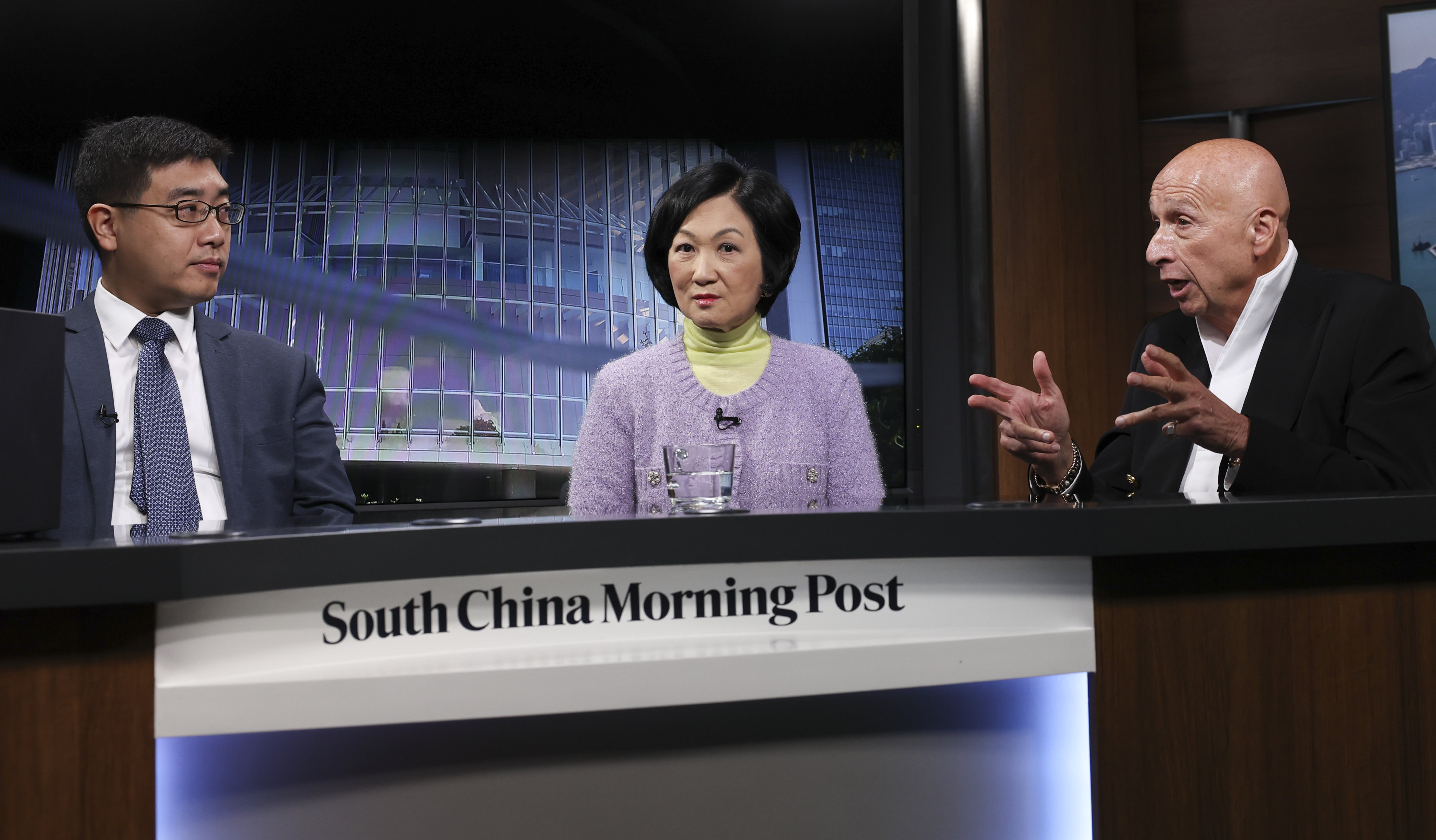 Simon Hoey Lee, Regina Ip and Allan Zeman talk to the Post. Photo: Martin Chan