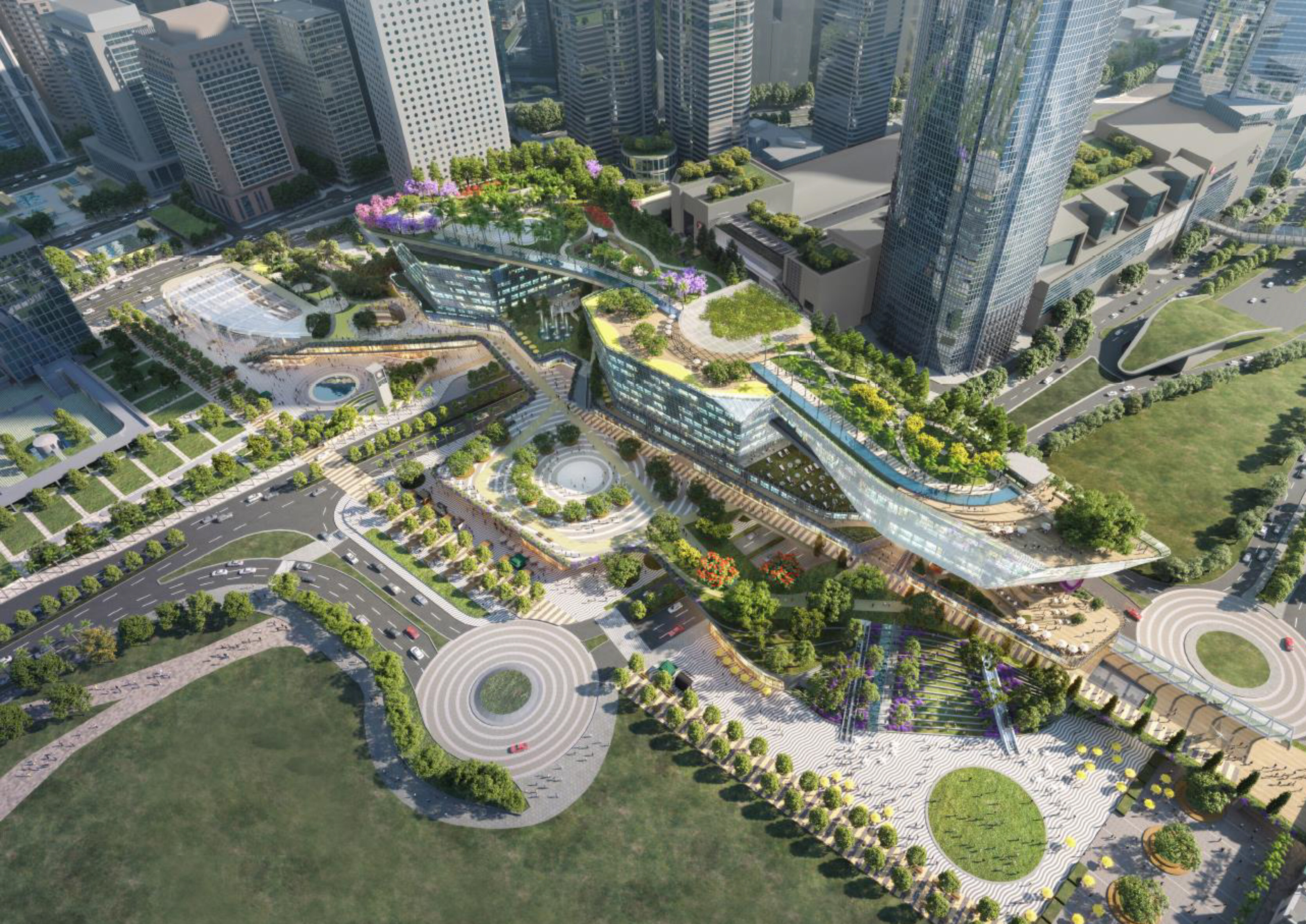 An artist’s impression of Henderson Land Development’s  proposed design of New Central Harbourfront Commercial Site 3. Photo: Handout