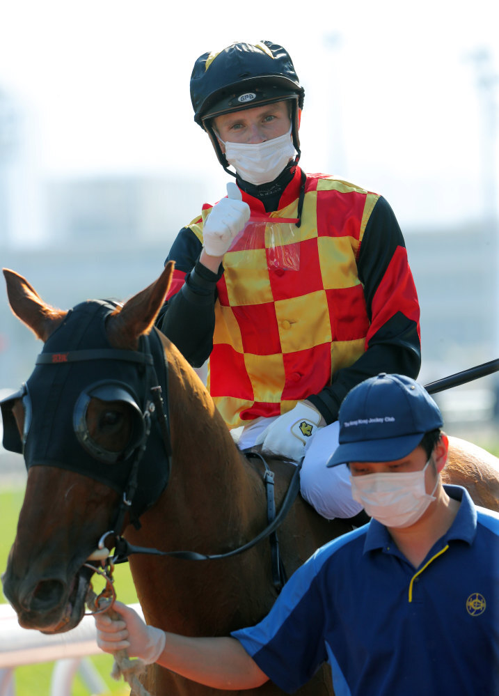 Lyle Hewitson after a recent winner at Sha Tin.
