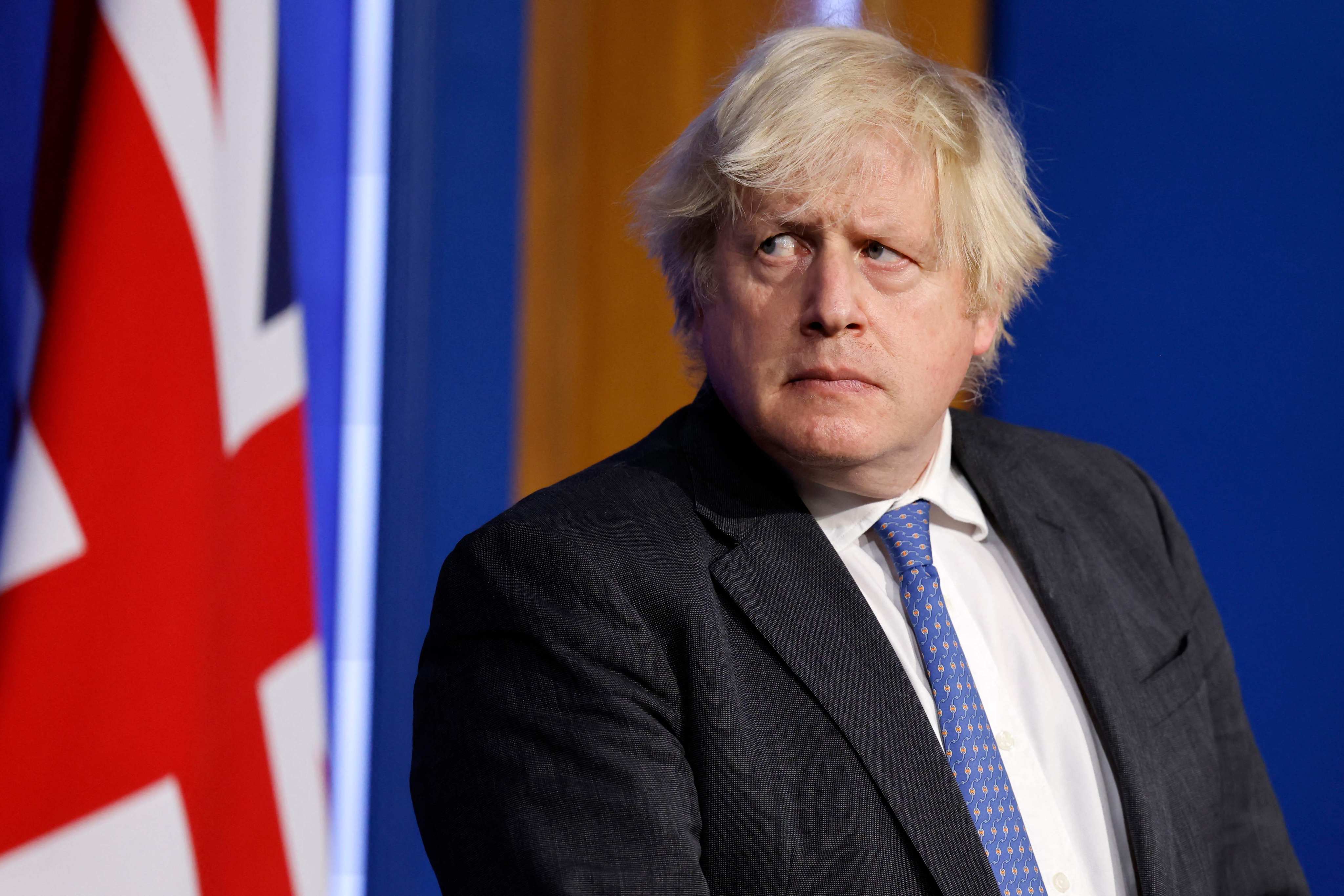 Britain’s Prime Minister Boris Johnson has been on the defensive in recent months, because of scandals and political missteps. Photo: AFP