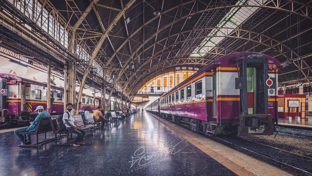 The interior of Bangkok’s historic Hua Lumphong station. Photo: @o.dumrongsak/Instagram
