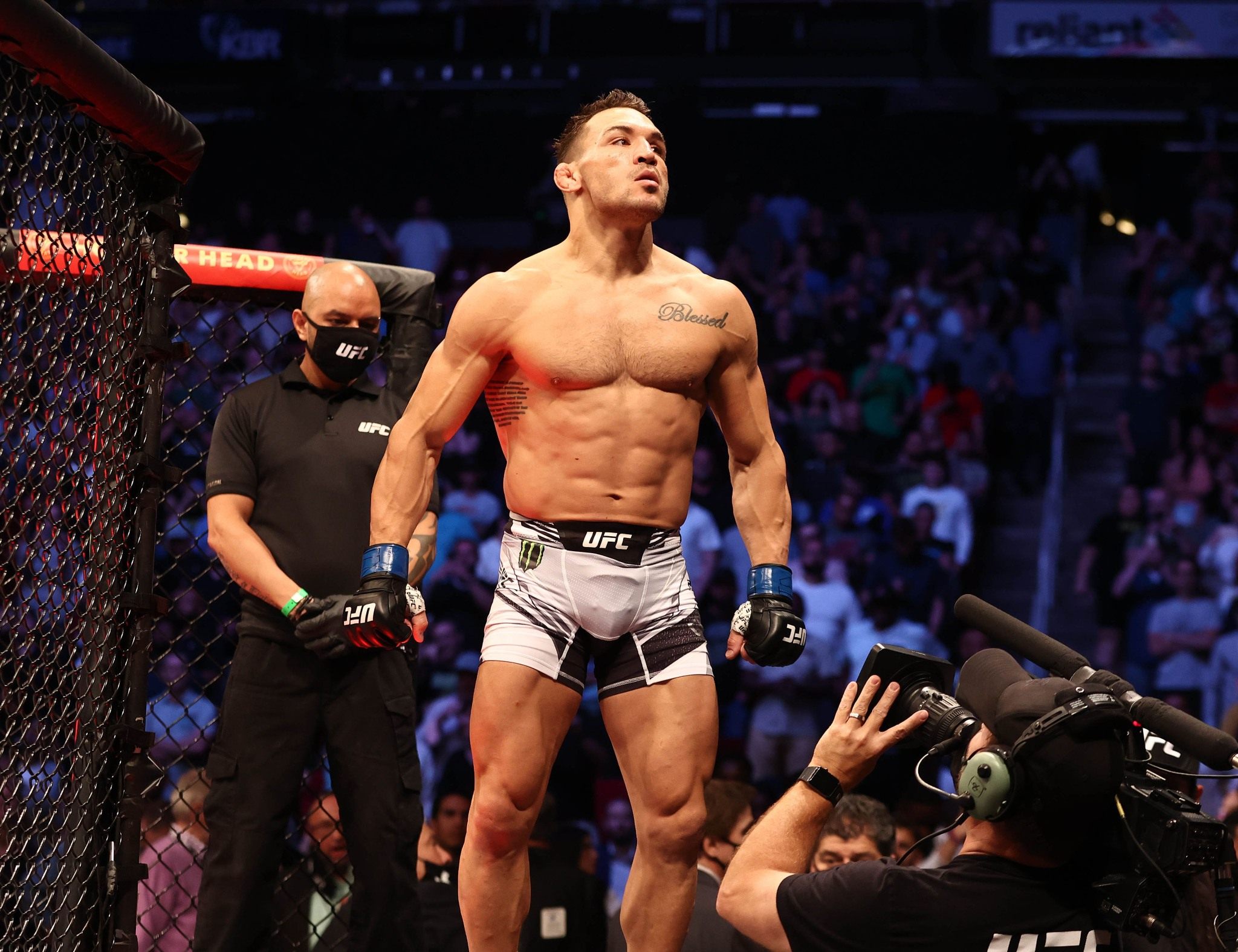 Michael Chandler looks on before his fight against Charles Oliveira at UFC 262. Photo: Troy Taormina/USA TODAY Sports