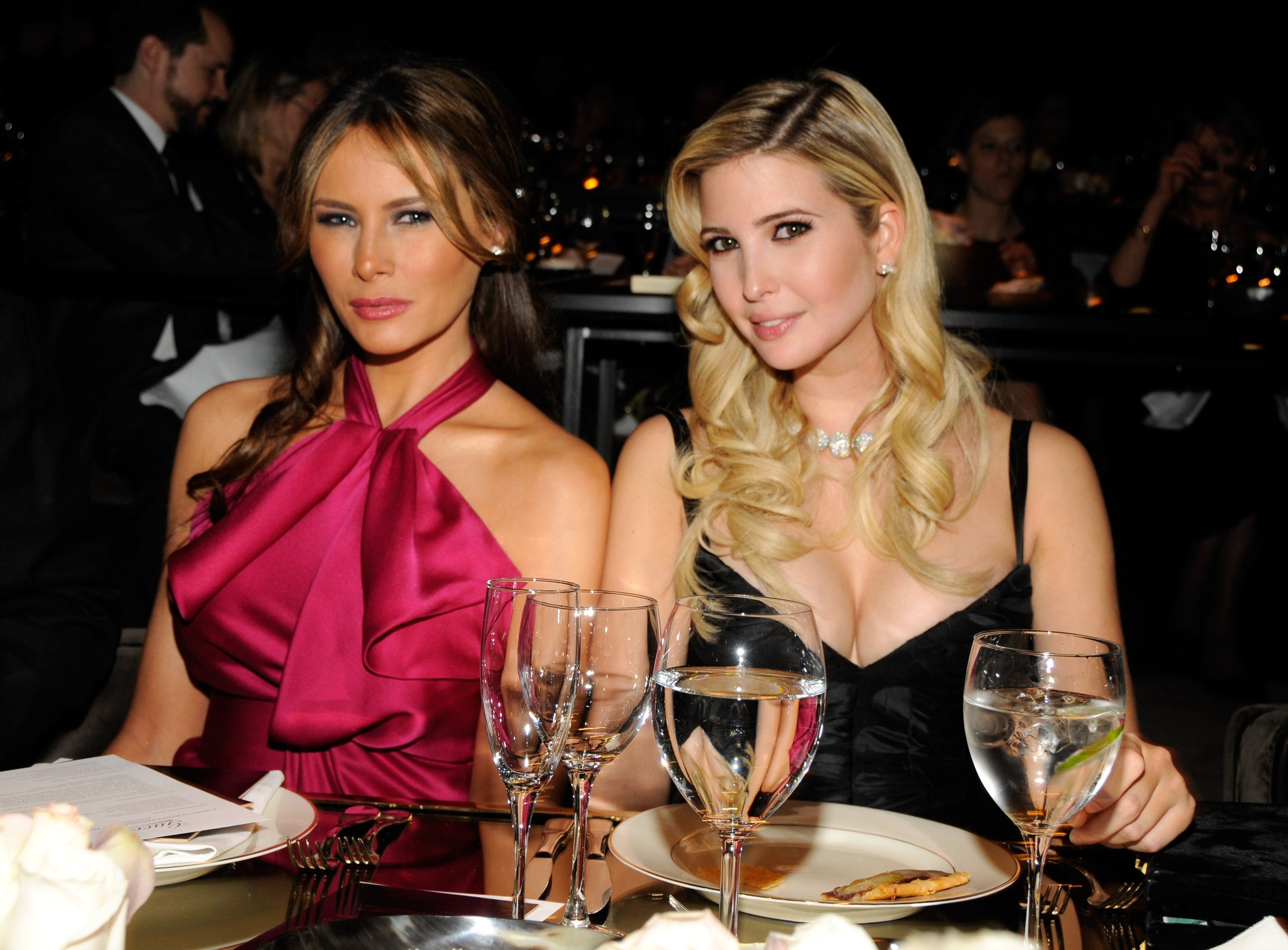Melania Trump and Ivanka Trump inside Madonna and Gucci’s event, A Night to Benefit Raising Malawi and UNICEF, at the United Nations on February, 2007 in New York City. Photo: WireImage
