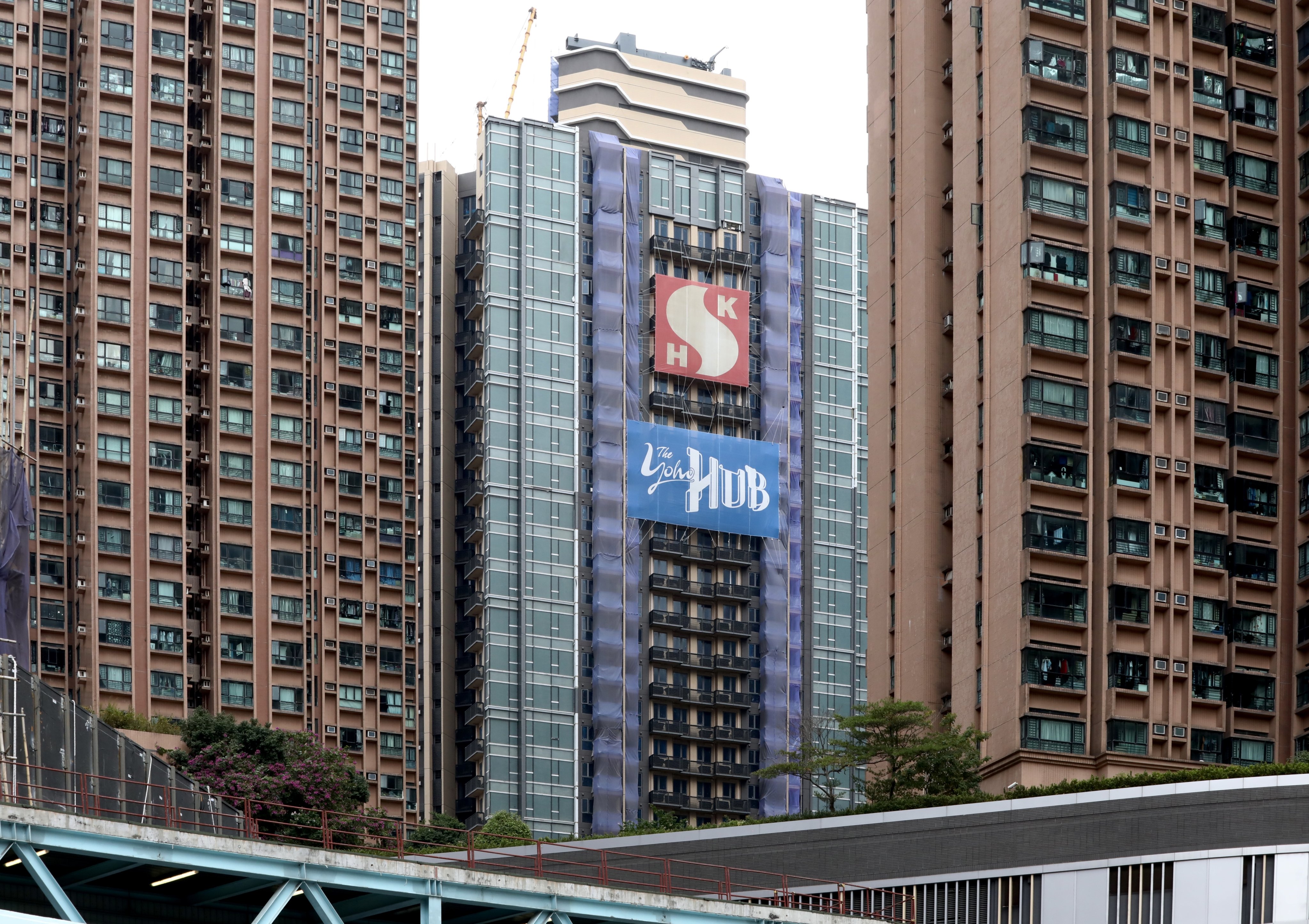 The Yoho Hub housing complex in Yuen Long, Hong Kong on December 17. Photo: Jonathan Wong