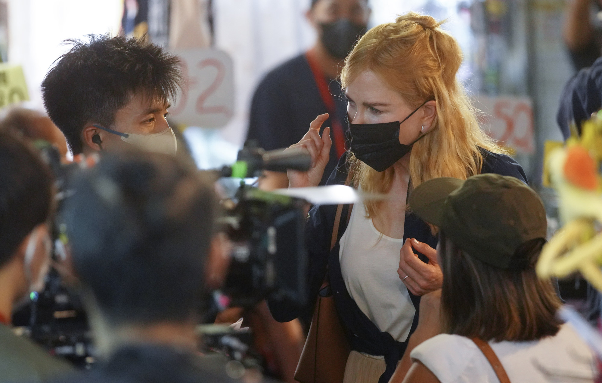 Hollywood star Nicole Kidman in Mong Kok. Photo: Winson Wong