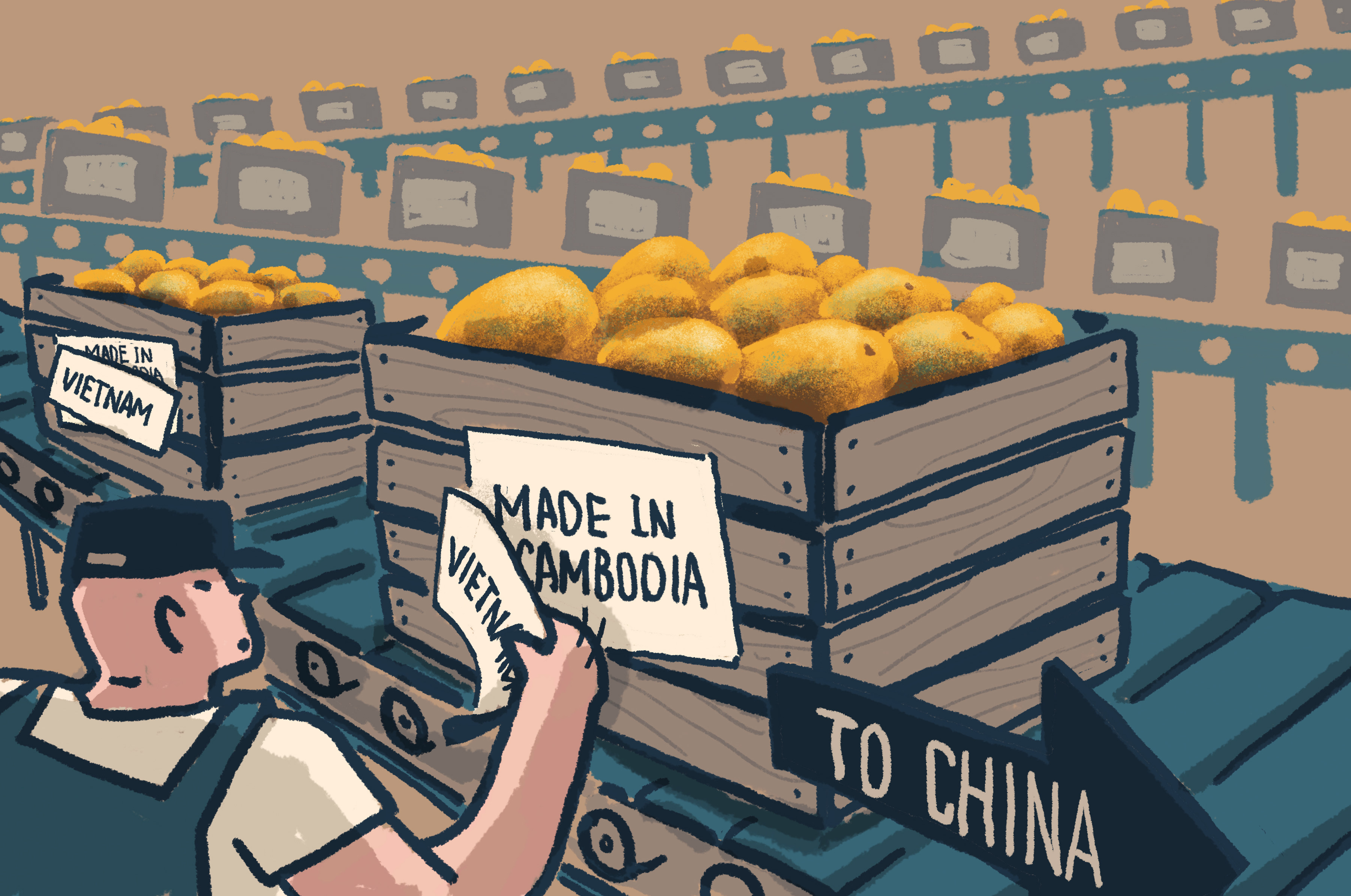 Cambodian mangoes were once labelled ‘Made in Vietnam’ before being exported to China. Image: SCMP