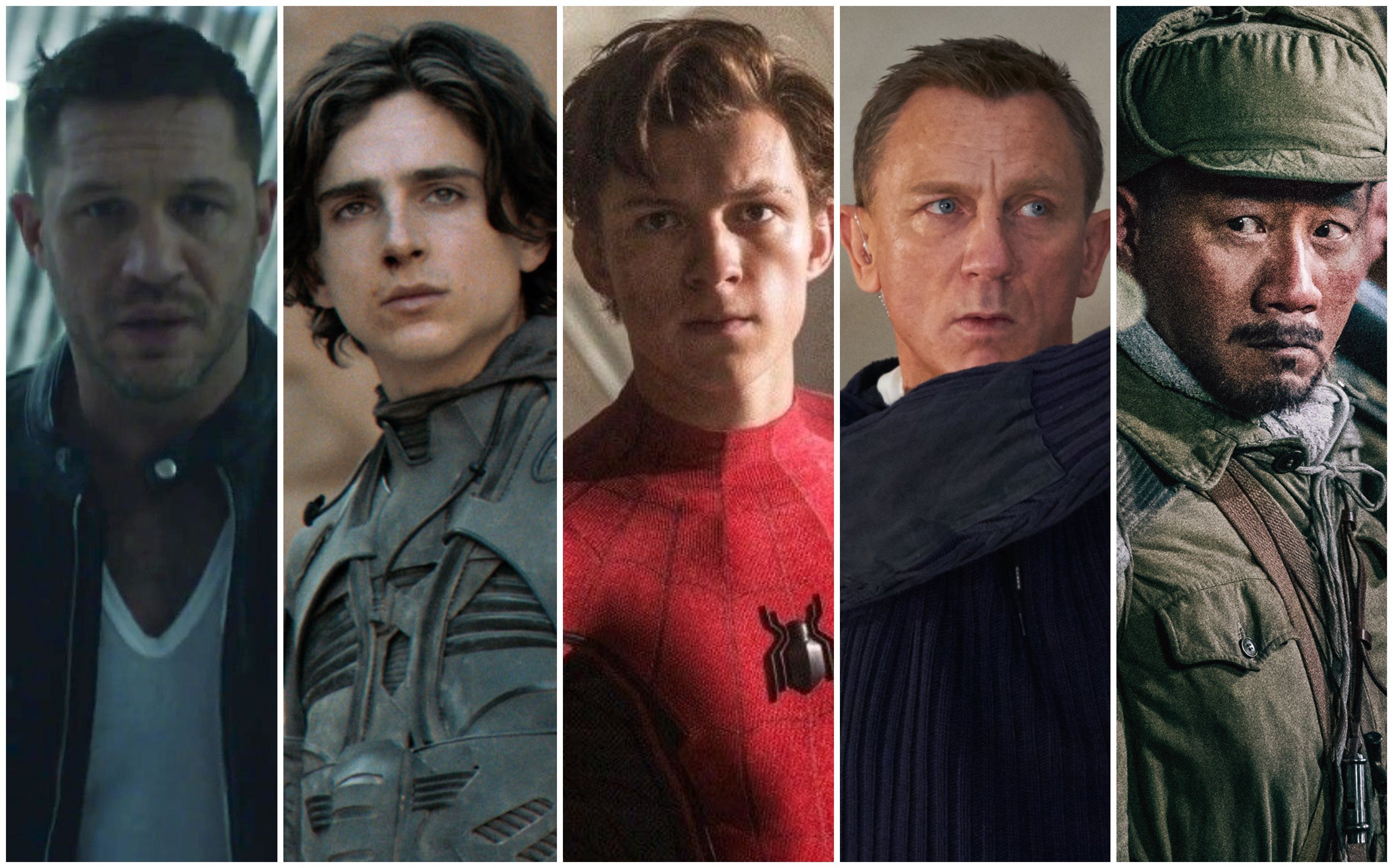 Venom: Let There Be Carnage, Dune, Spider-Man: No Way Home, No Time to Die and The Battle at Lake Changjin are among some of 2021’s highest-grossing films. Photos: Sony, Warner Bros, MGM, Bona Film Group