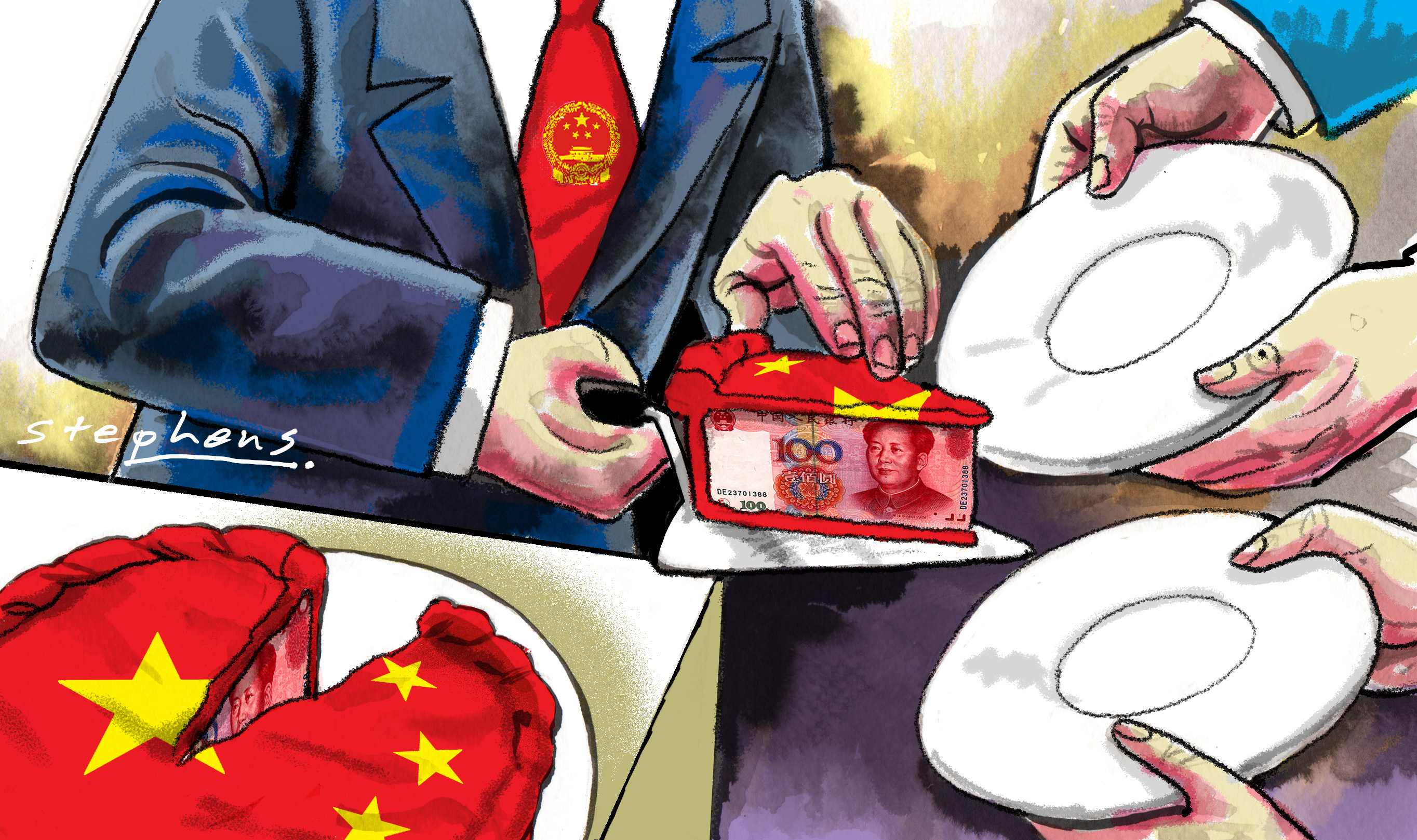 President Xi Jinping has been pushing for so-called common prosperity, which is aimed at narrowing the nation’s persistent wealth gap. Illustration: Craig Stephens