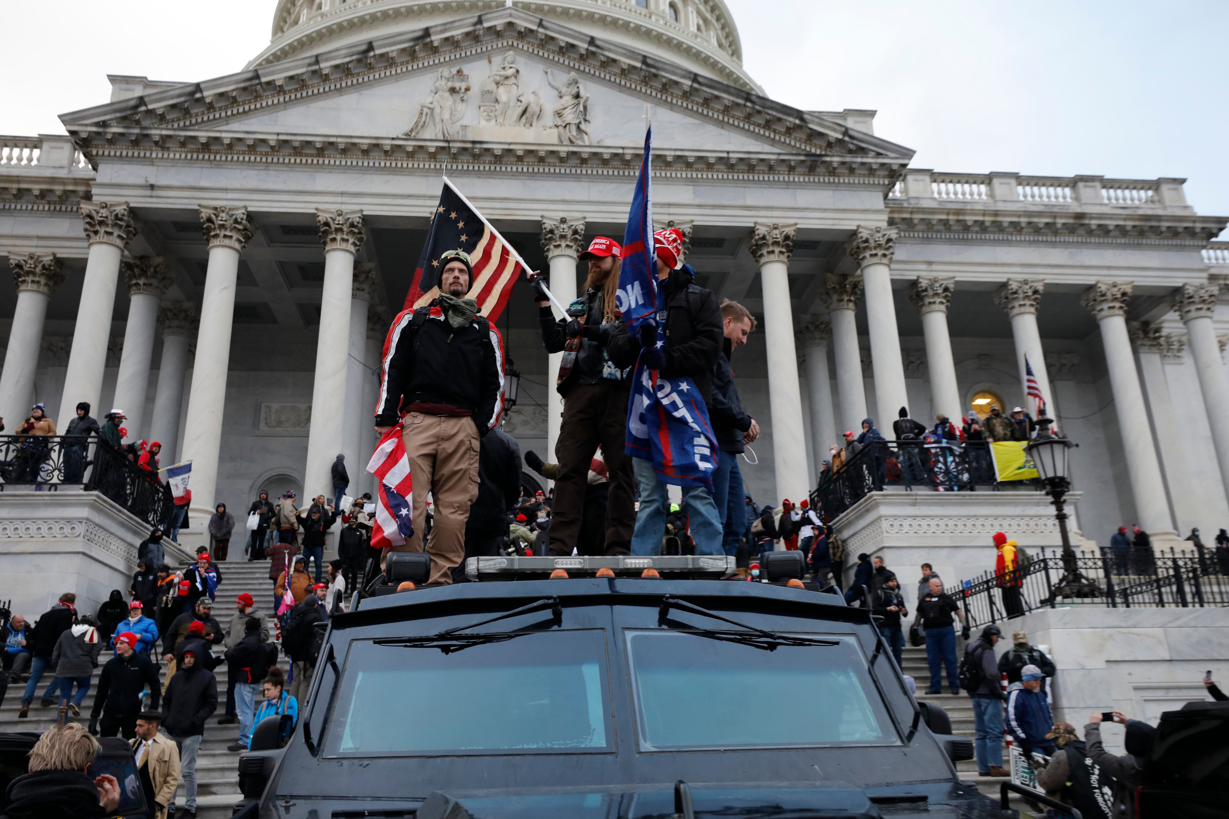 Supporters of US president Donald Trump riot at the US Capitol building in Washington on January 6. Multiple reports have detailed the trend of democratic backsliding and the rise of more authoritarian governance. Photo: TNS