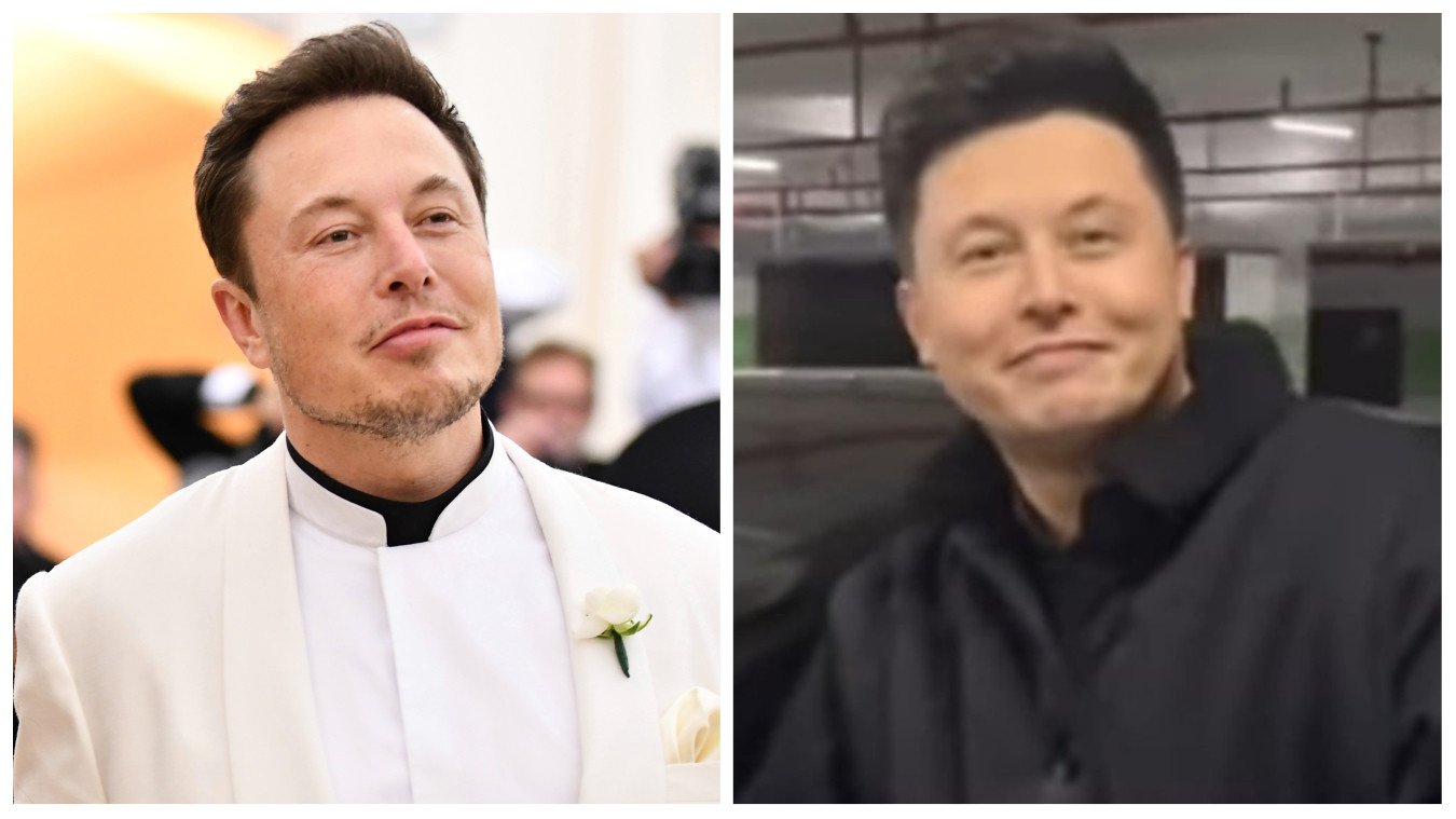 The “Chinese Elon Musk” (right), who recently went viral online, has earned nicknames like “Elon Mosaic” and “Yi Long Musk”. Photos: AP, @masikexiaomi/Douyin