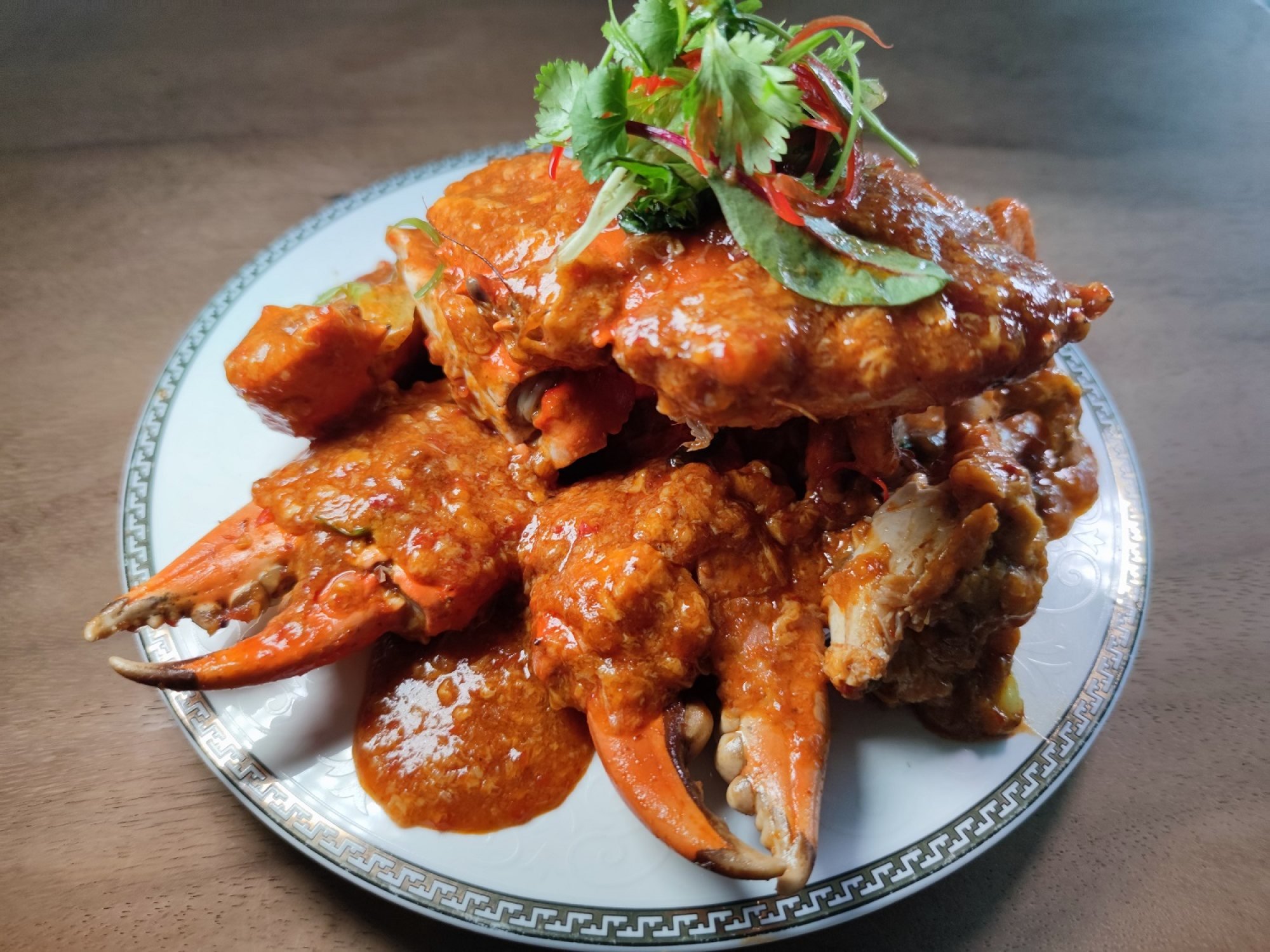 Chilli crabs from the Dragon Phoenix Restaurant in Singapore. Photo: Handout