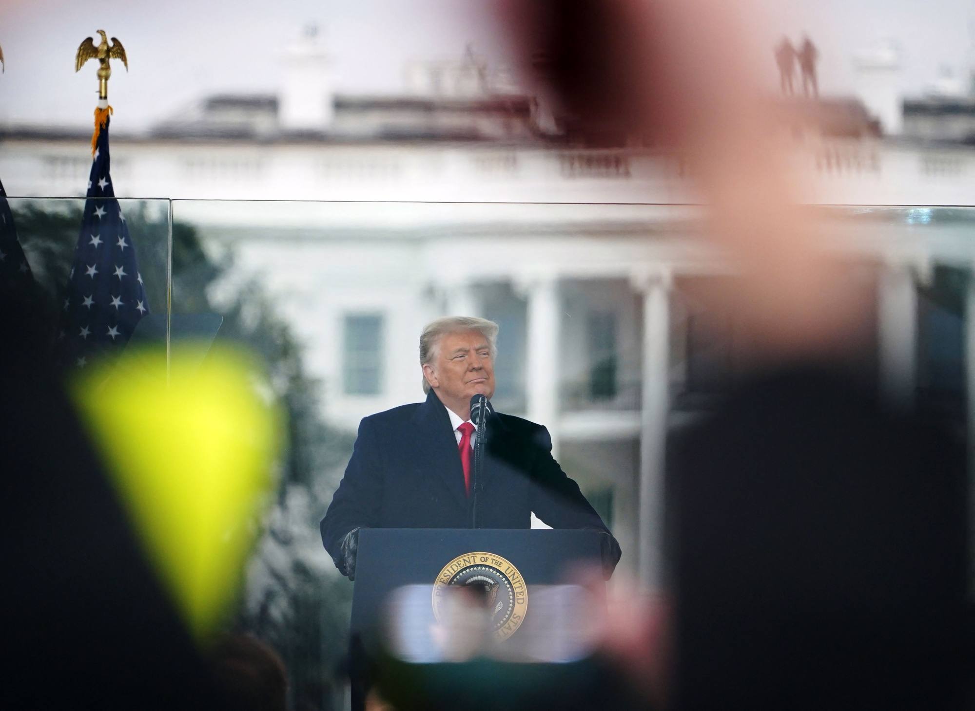 Then President Donald Trump in Washington on January 6 last year, the day the Capitol building was stormed. Photo: AFP