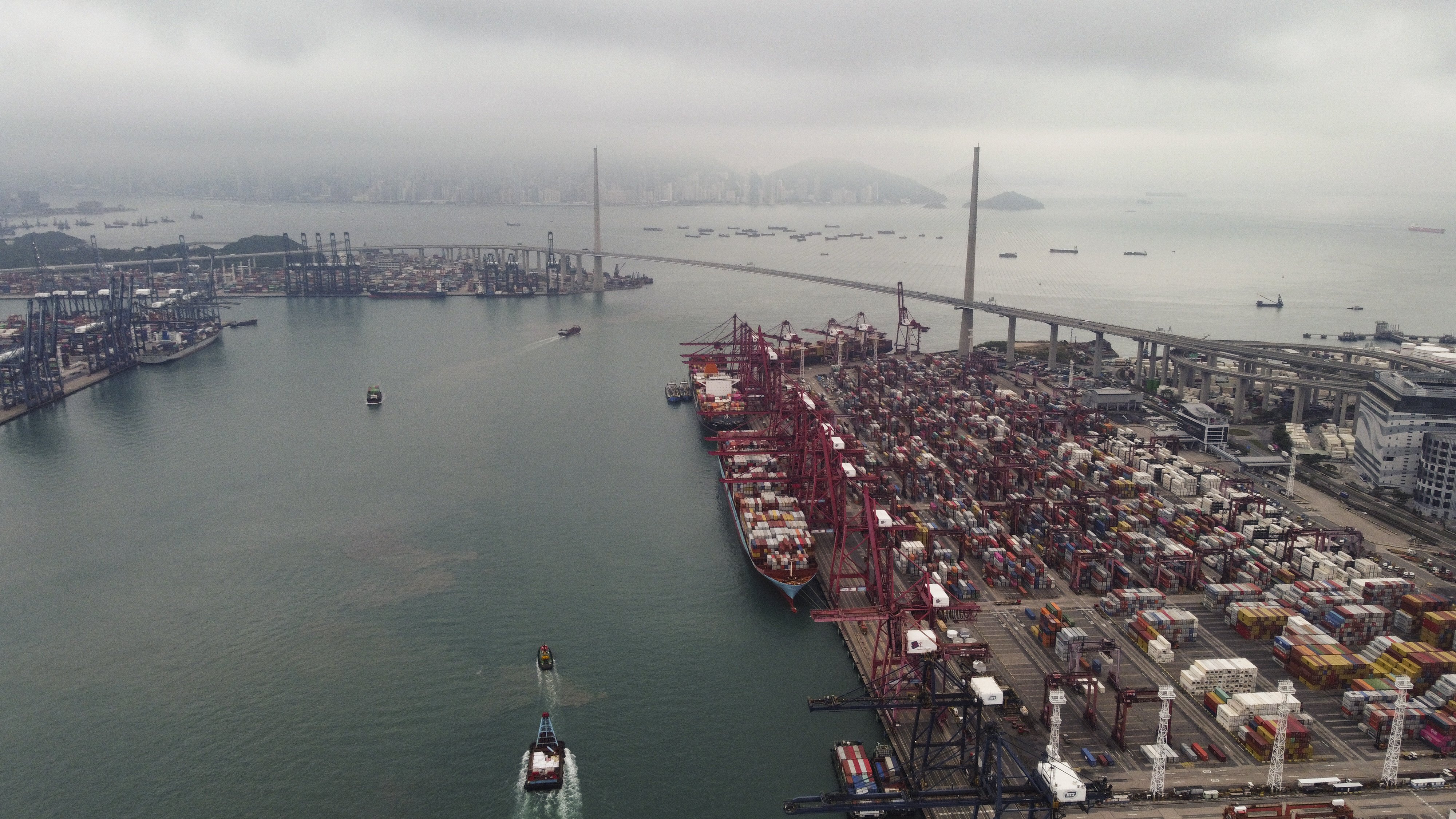 Hong Kong’s international container terminal, seen here on March 7, 2021, could follow in the footsteps of other global ports by implementing smart technology. Photo: SCMP