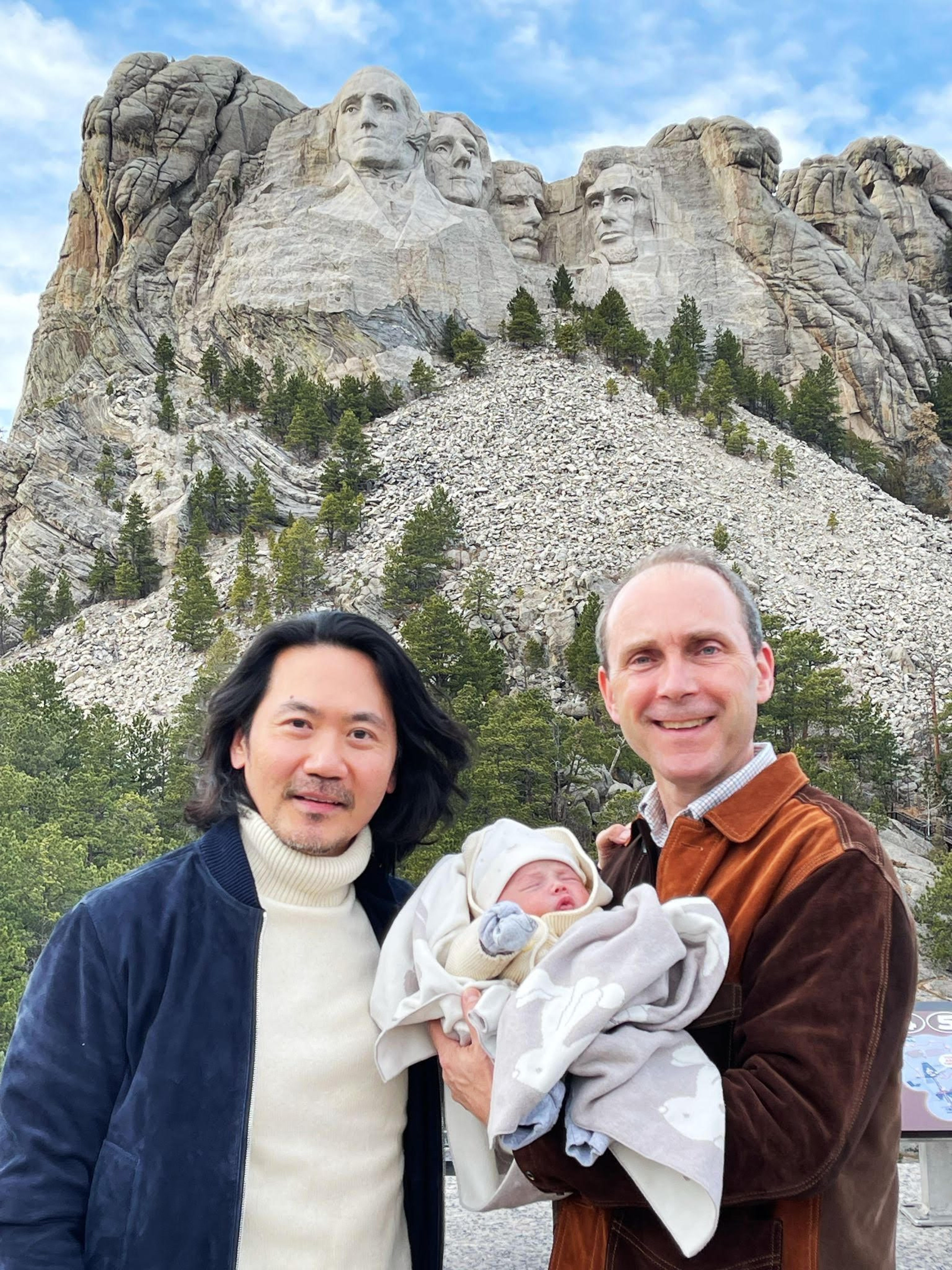 US consul general Hanscom Smith and his husband Ying-tsung Lu have announce the birth of a son, Julian Hanscom Lu Smith. Photo: Facebook