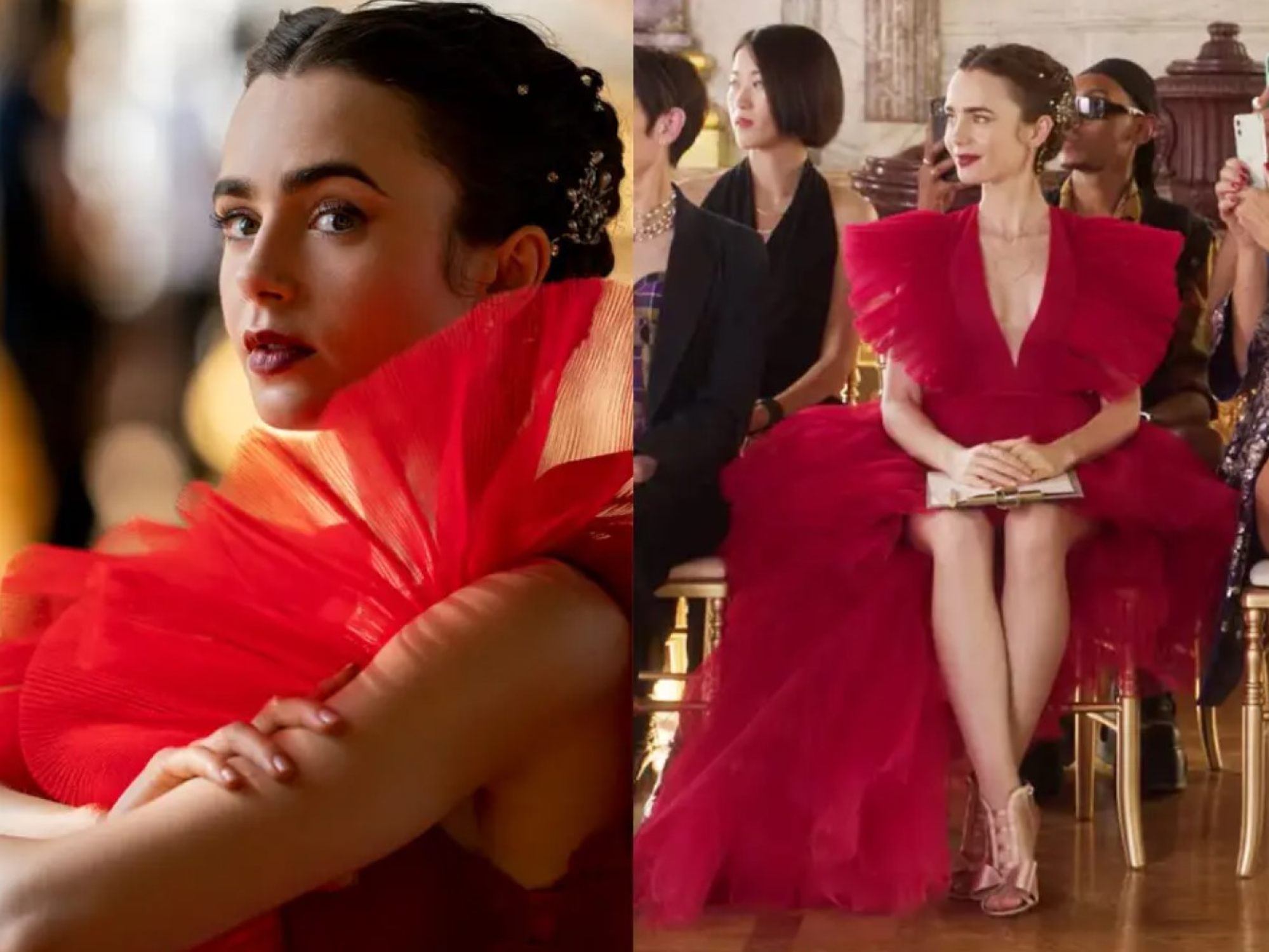 16 of Lily Collins' most stylish outfits on Emily in Paris season 3,  ranked: from Moschino's pointed-shoulder minidress and Miu Miu's paisley  print jacket, to Balmain and Dolce & Gabbana galore