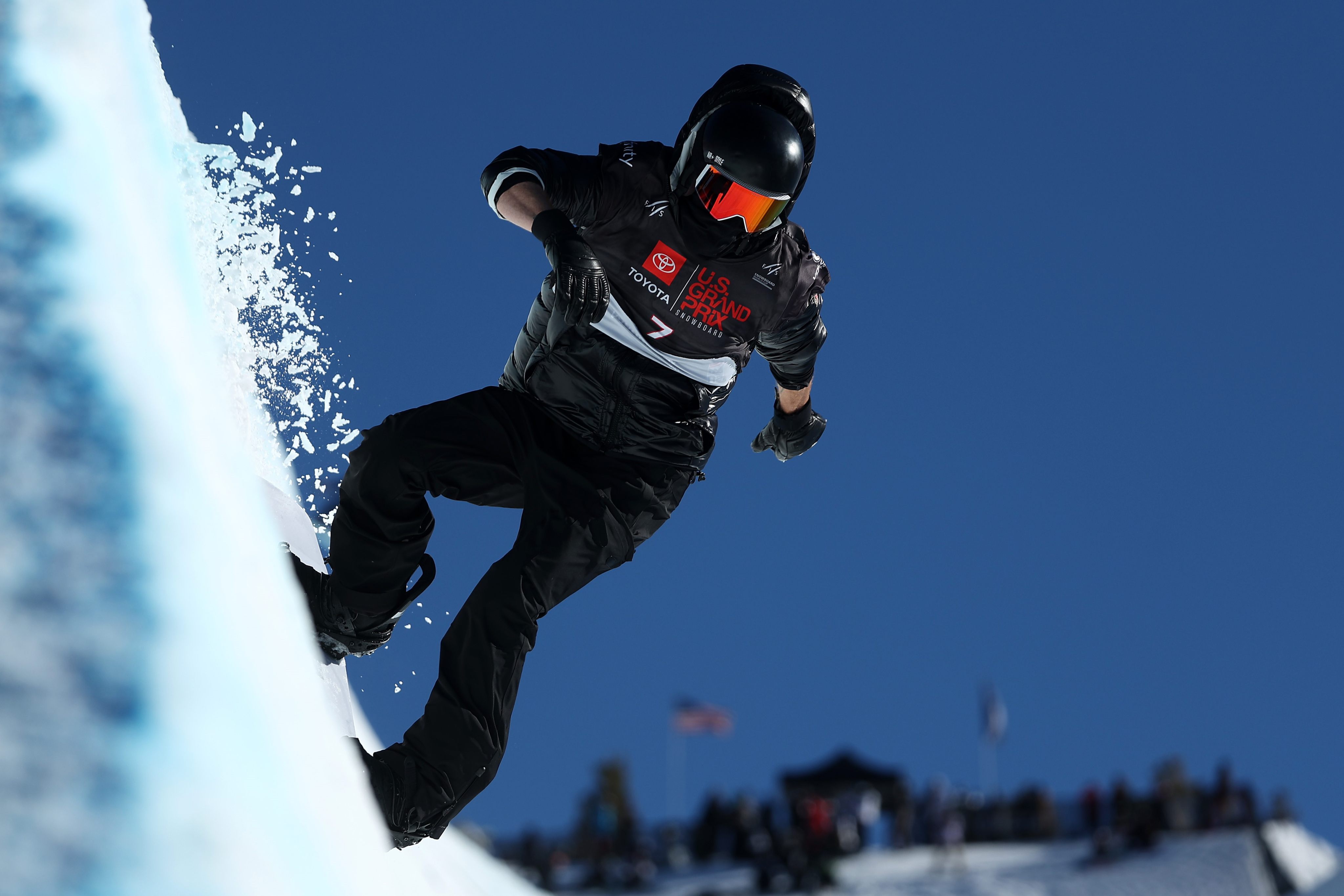 Shaun White of the U.S. competes during the men's snowboard