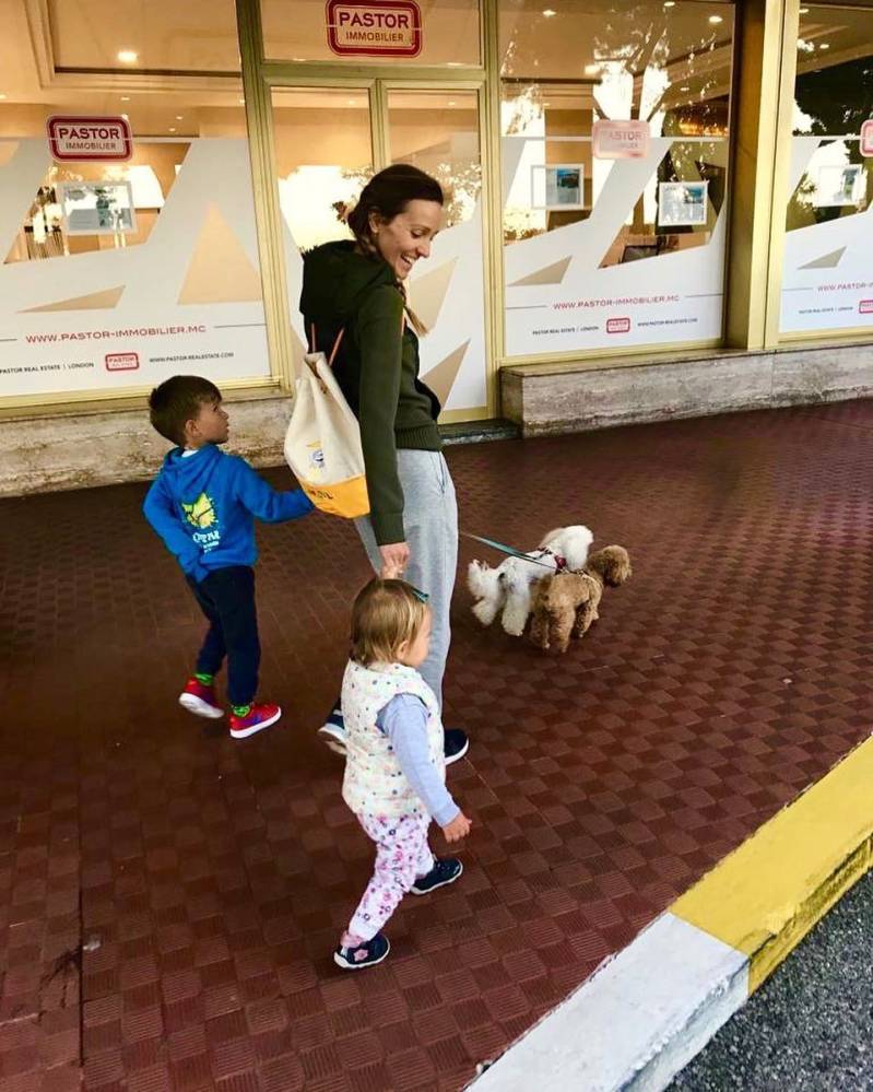  Jelena Djokovic with her two children – Stefan and Tara. Photo: @jelenadjokovicndf/Instagram