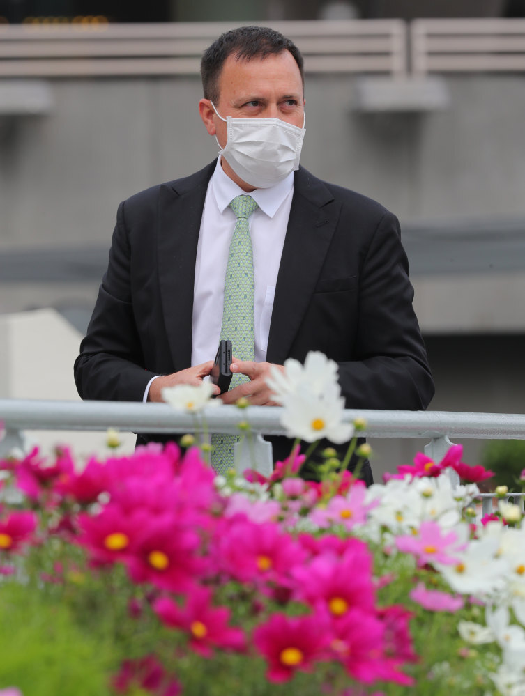 Trainer Caspar Fownes at the races on Sunday.