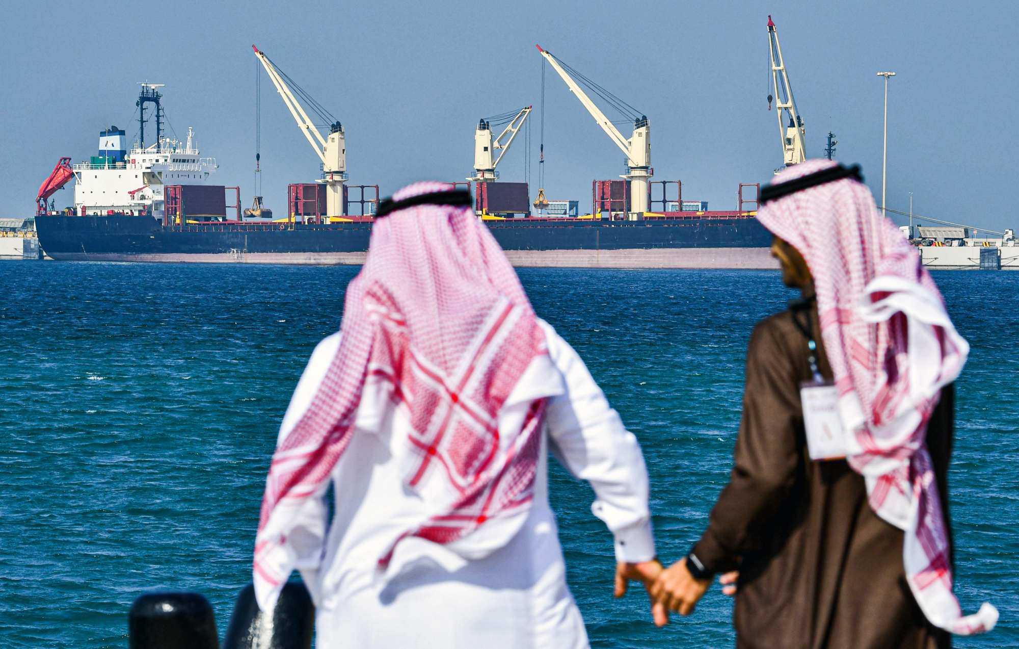 An oil tanker is seen at the port of Ras al-Khair in Saudi Arabia. File photo: AFP