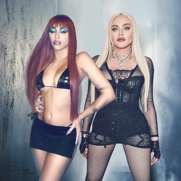 Madonna edits herself into her daughter Lourdes Leon’s risqué photo shoot and reshares it on Instagram. Photo: Instagram / @Madonna
