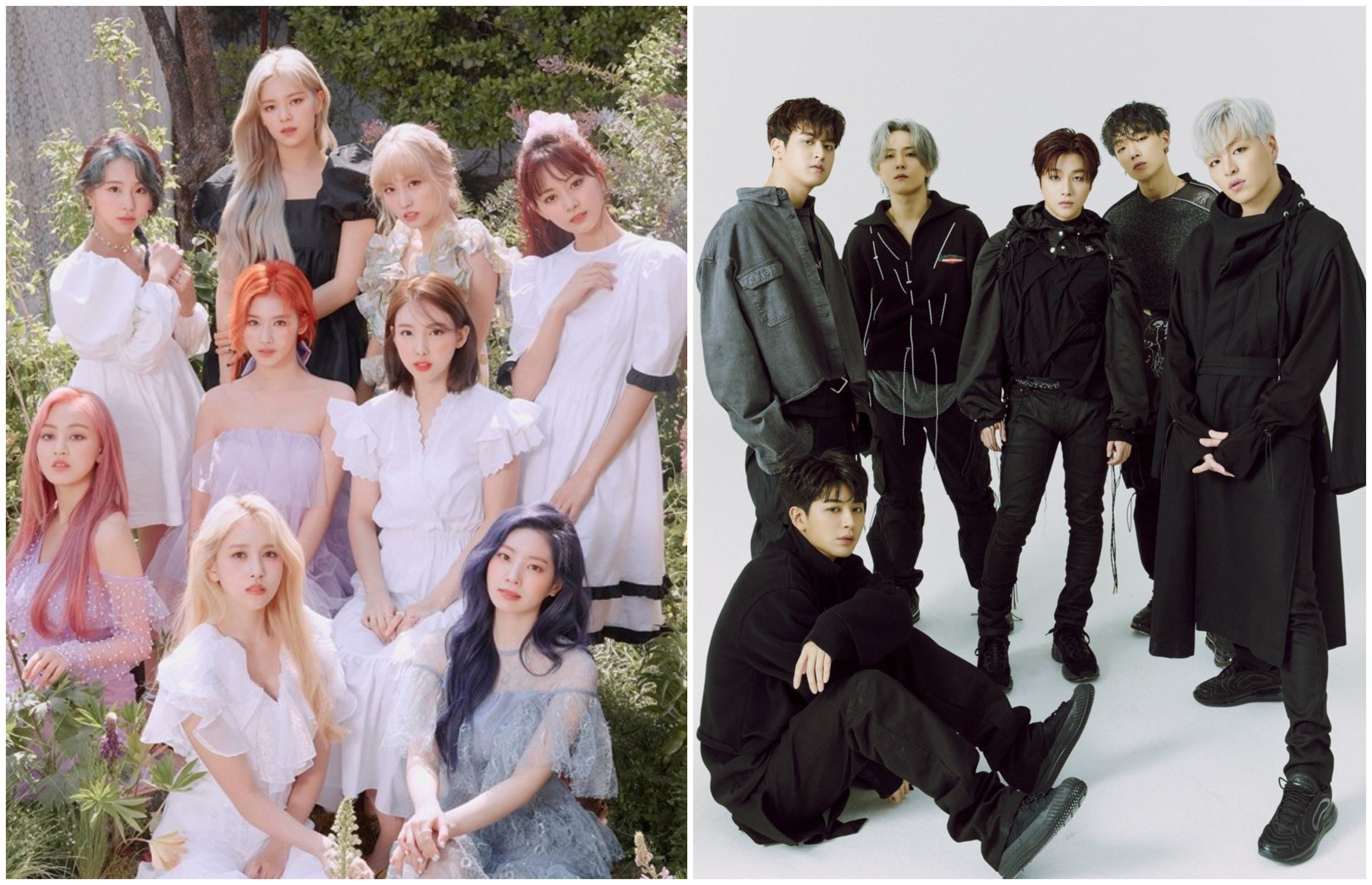 Twice’s future together is looking strong but iKon seems to be on rocky roads. Photos: JYP Entertainment, YG Entertainment