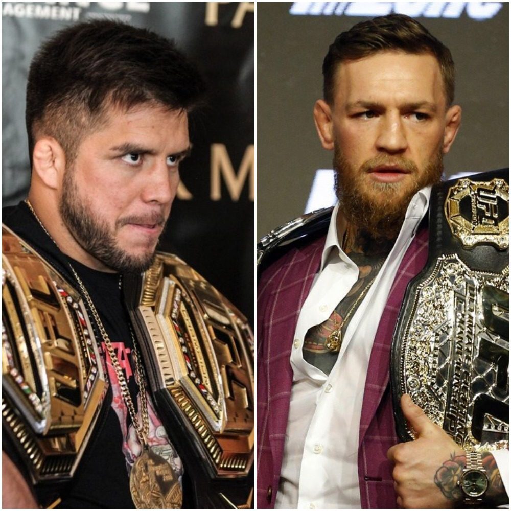 Fellow former two-weight UFC champs Henry Cejudo and Conor McGregor are bickering on social media. Photo: Amy Kaplan (left) and USA TODAY Sports (right)