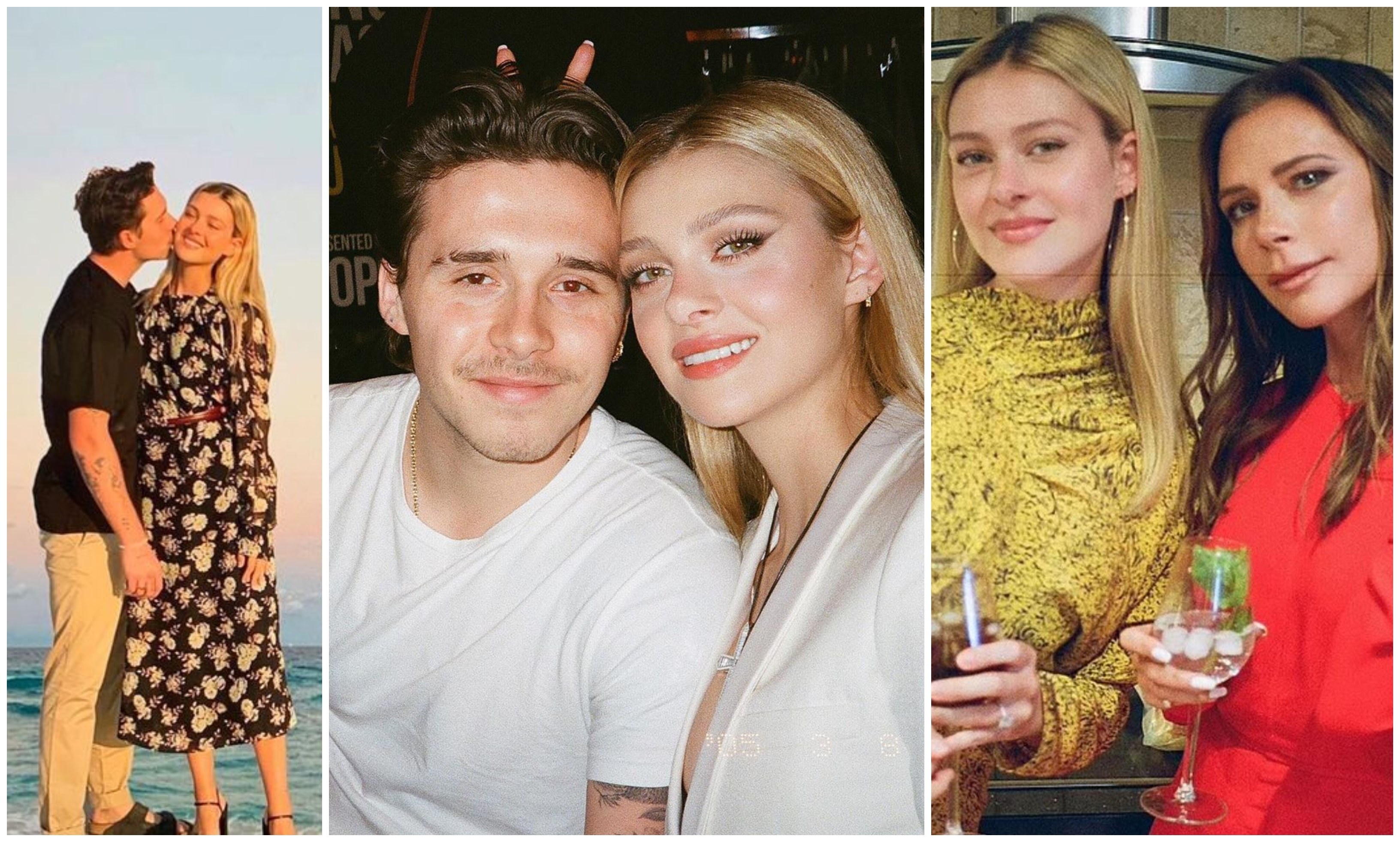 Brooklyn Beckham and Nicola Peltz are getting married in April. Photos: @victoriabeckham, @nicolaannepeltz/Instagram
