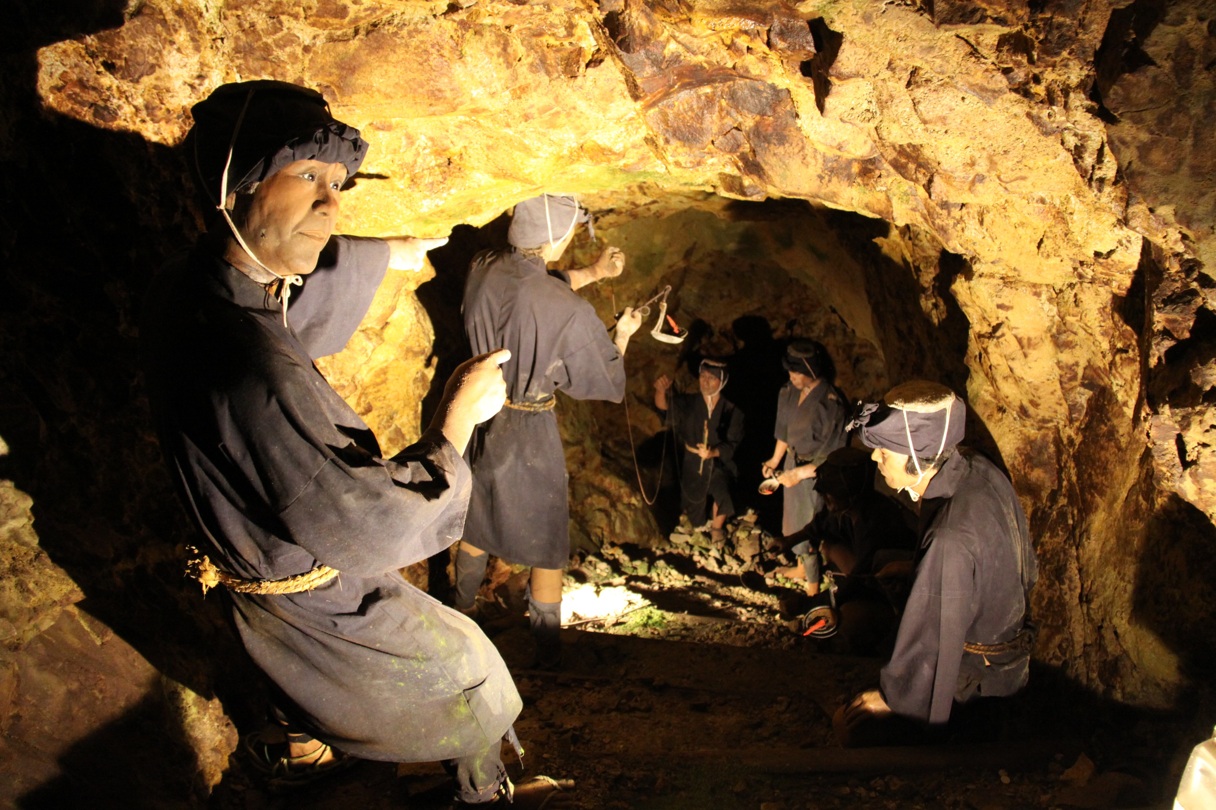 A museum on the Japanese island of Sado recreates the working conditions in a gold mine in the early years of the last century. Japan hopes to register a former gold mine on the island as a Unesco World Cultural Heritage site but is meeting resistance to the idea. Photo: Golden Sado Inc