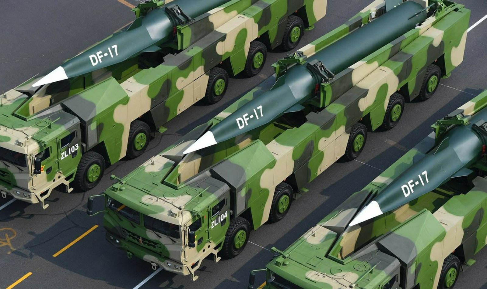 China’s DF-17 medium-range ballistic missile, which is equipped with a hypersonic glide vehicle, was revealed during a military parade in 2019. Photo: Weibo