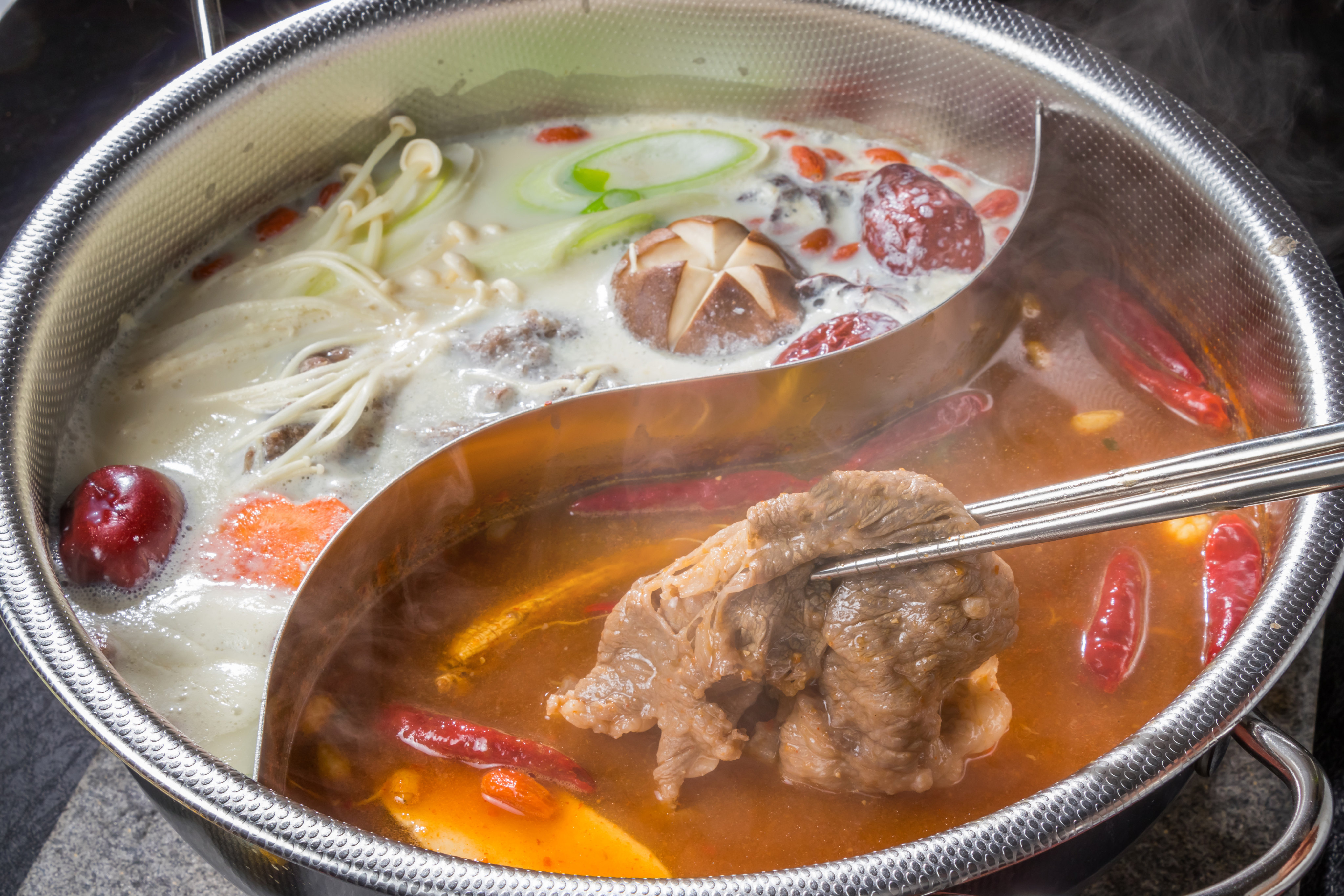 Chinese hot pot dish prepared with medicinal herbs. Photo: Shutterstock