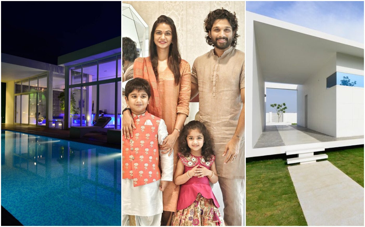Learn more about Bollywood star Allu Arjun’s designer house, Blessing, in Hyderabad. Photos: houzz.in, @alluarjunonline/Instagram