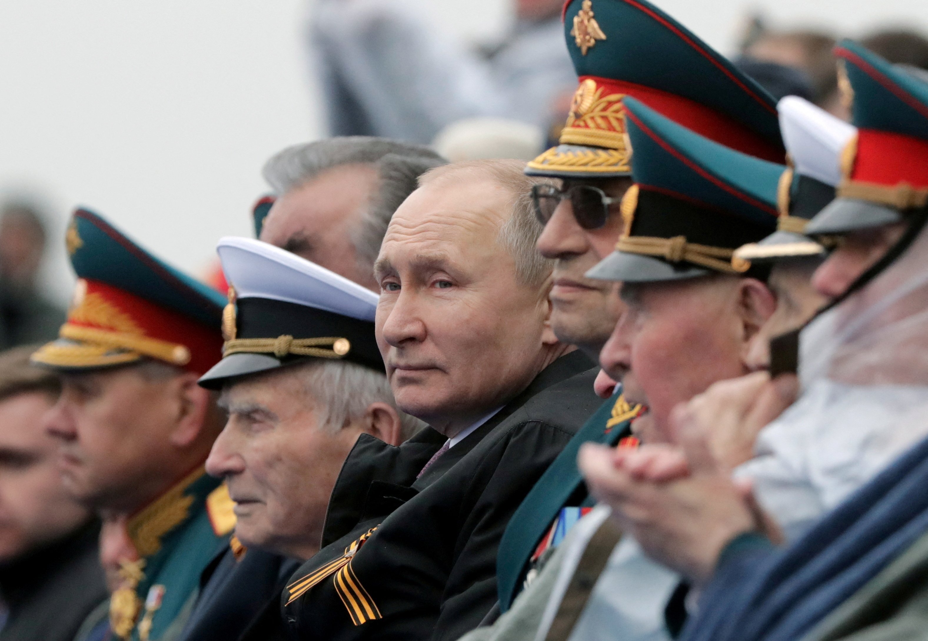 Russian President Vladimir Putin attends a military parade in Red Square in Moscow on May 9. Photo: Reuters