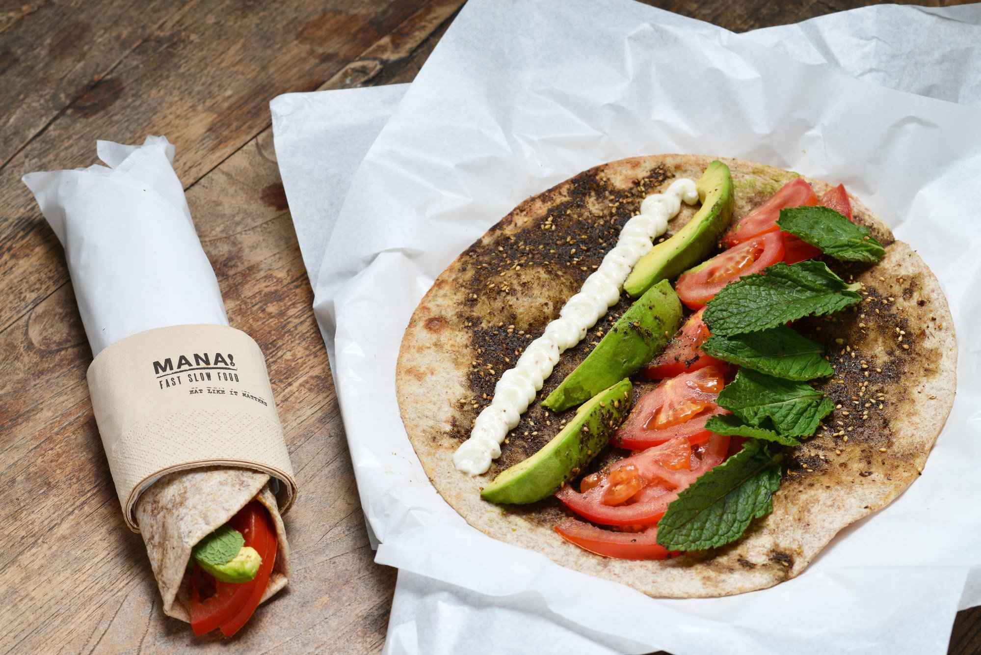 Mana! was known for plant-based menu items such as its flatbreads. Photo: SCMP/Antony Dickson
